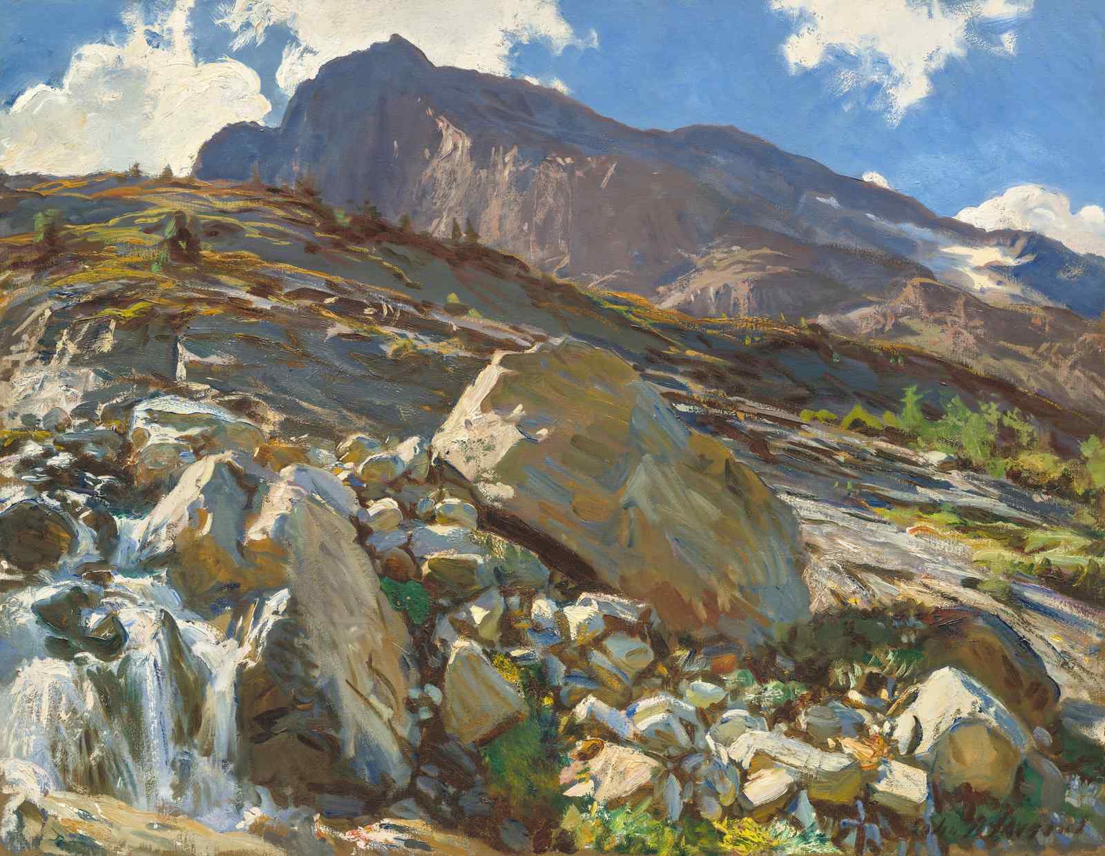 Majestic Mountain Landscape Oil Painting Wall Art