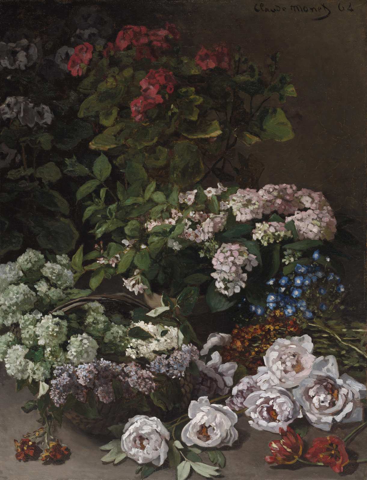 Monet's Floral Abundance Wall Art
