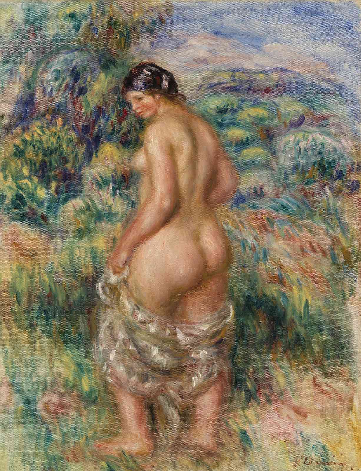 Renoir Bather Impressionist Nude Wall Art
