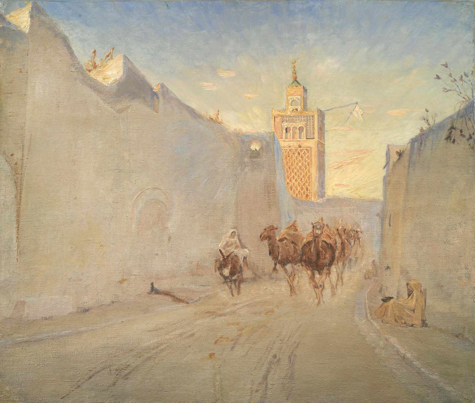 Moroccan Camel Caravan Oasis Wall Art