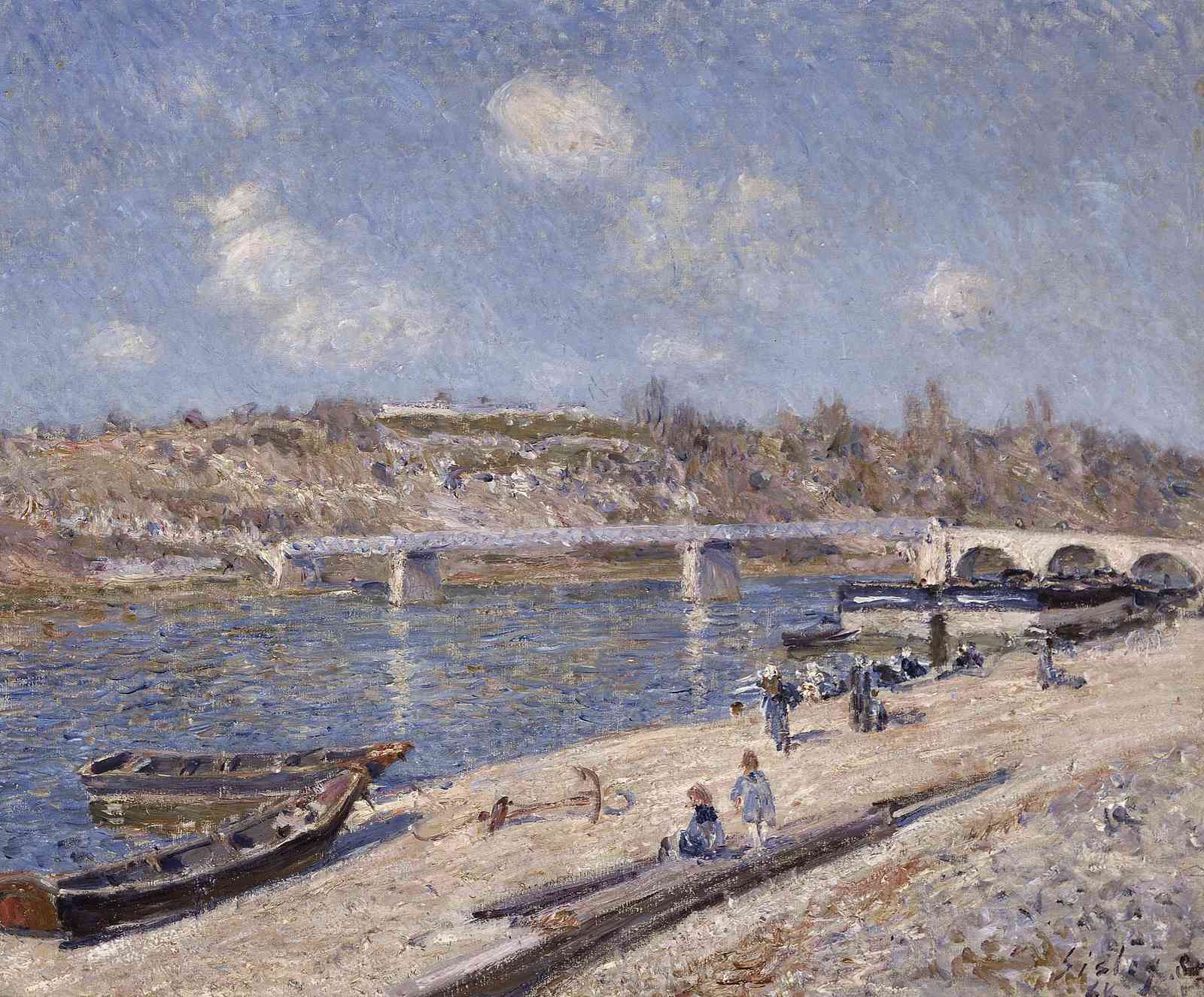 Riverside Scene Impressionist Wall Art