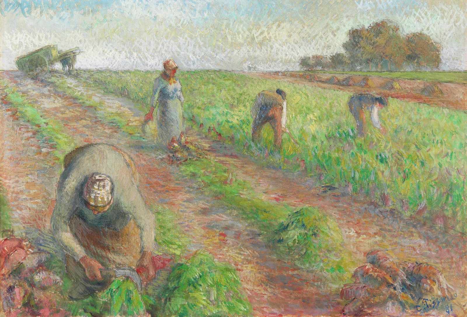 Impressionist Field Workers Wall Art
