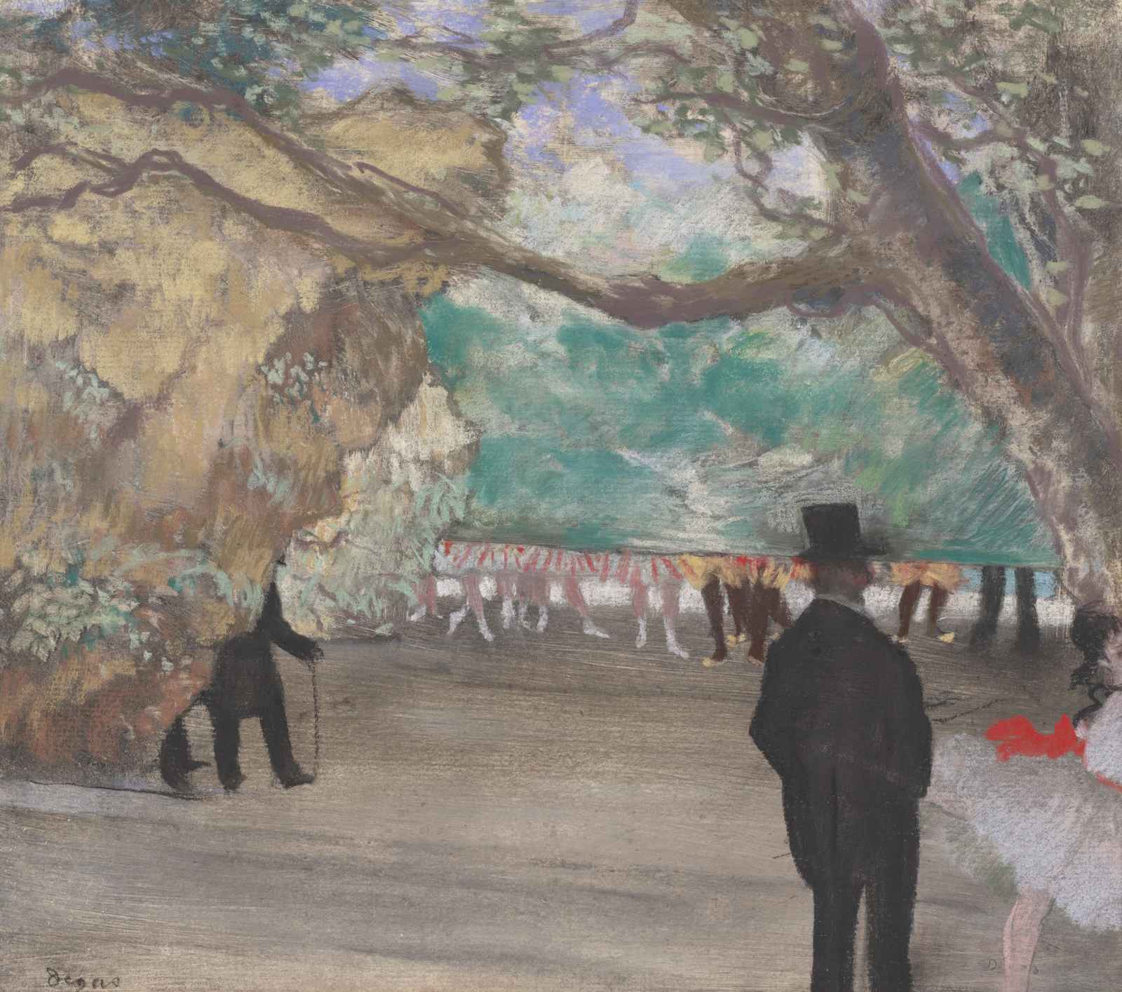 Impressionist Park Scene Wall Art