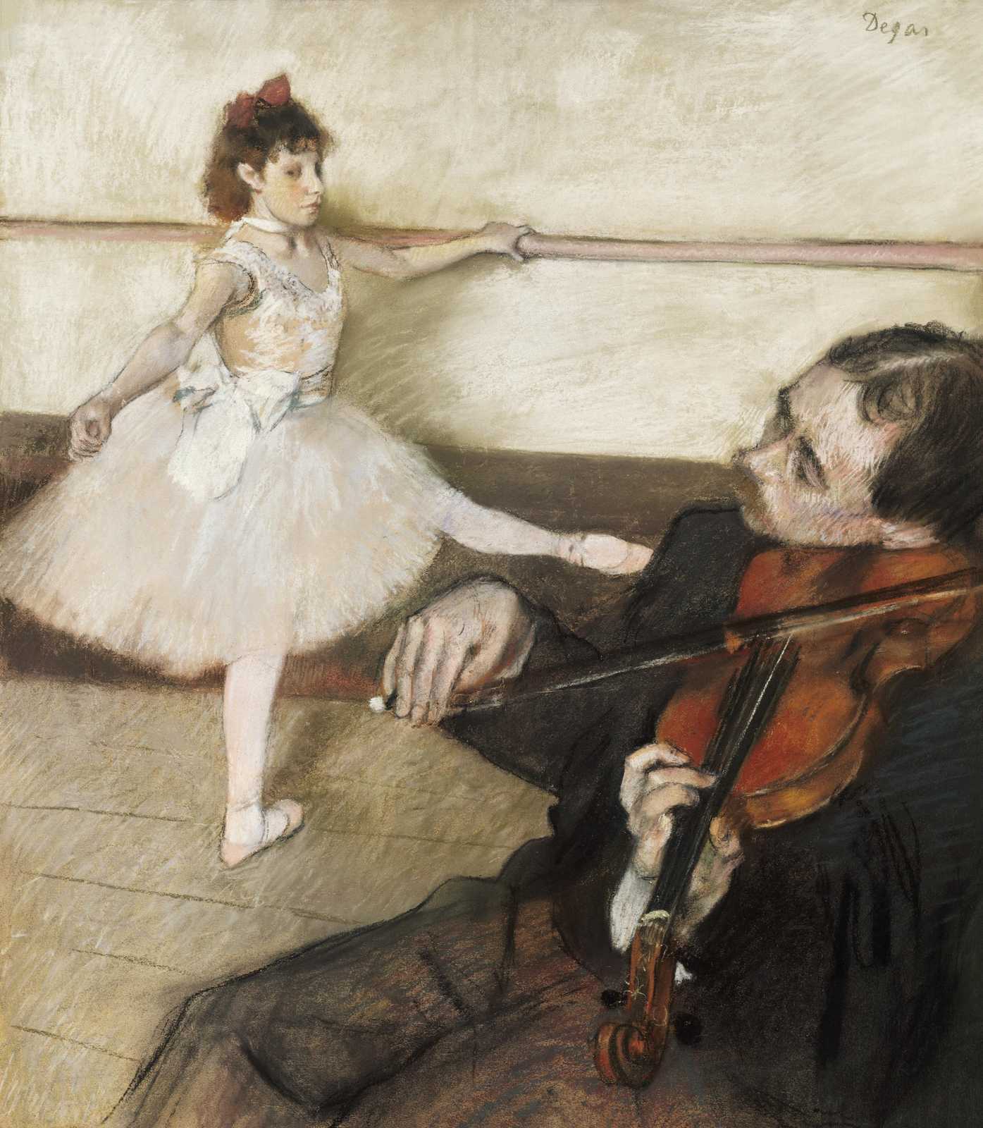 Ballet Dancer & Violinist Degas Pastel Wall Art