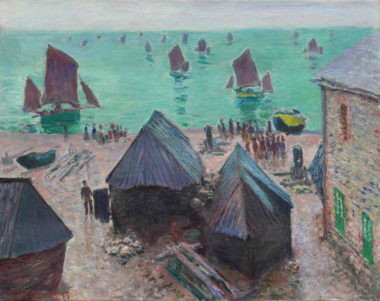 Impressionist Harbor Scene Wall Art