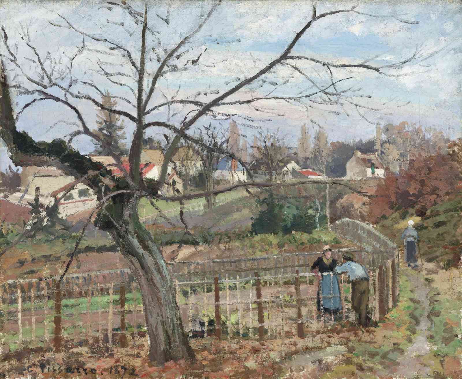 Impressionist Village Scene Wall Art