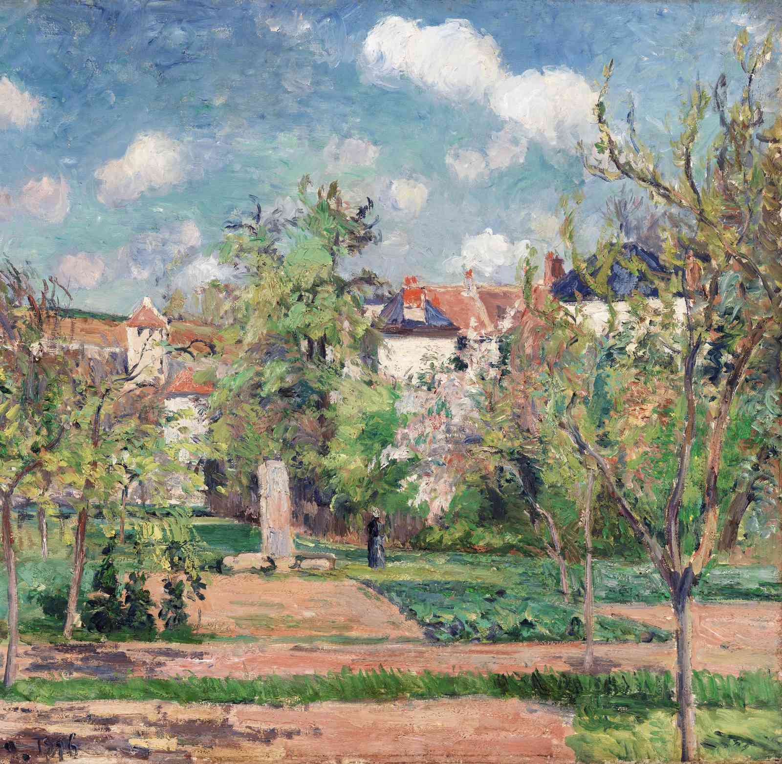 Impressionist Garden Scene Wall Art