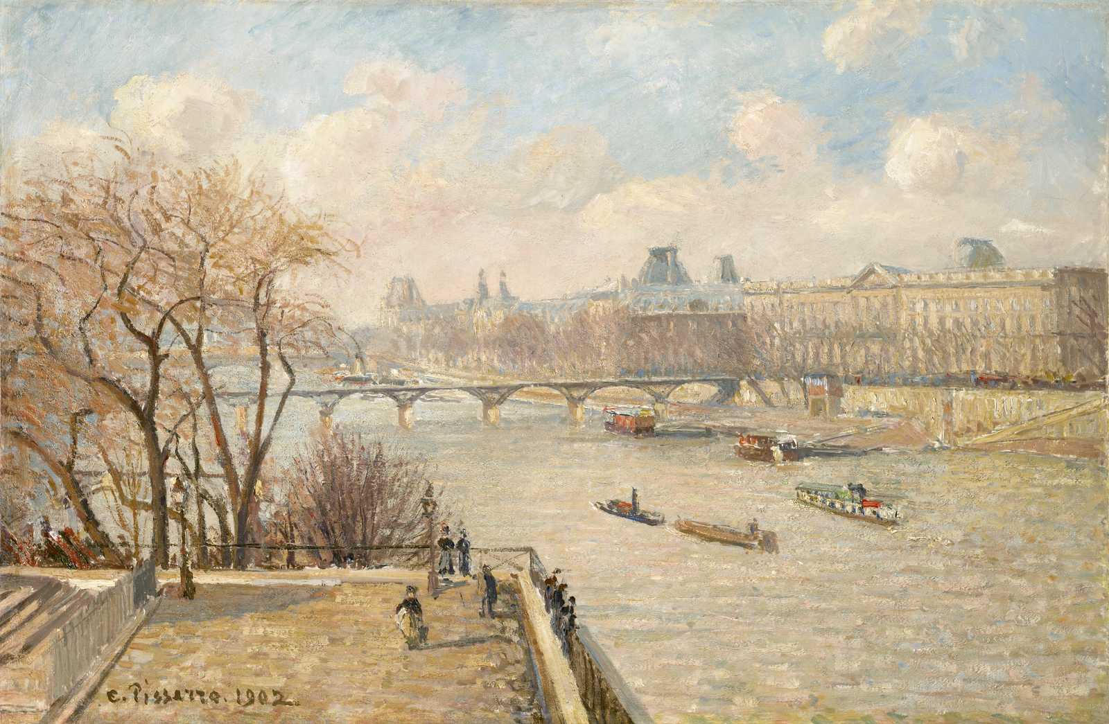 Impressionist Paris Seine River View Wall Art