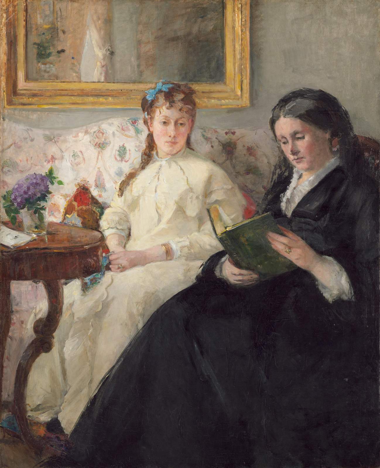 Elegant Reading Scene Wall Art