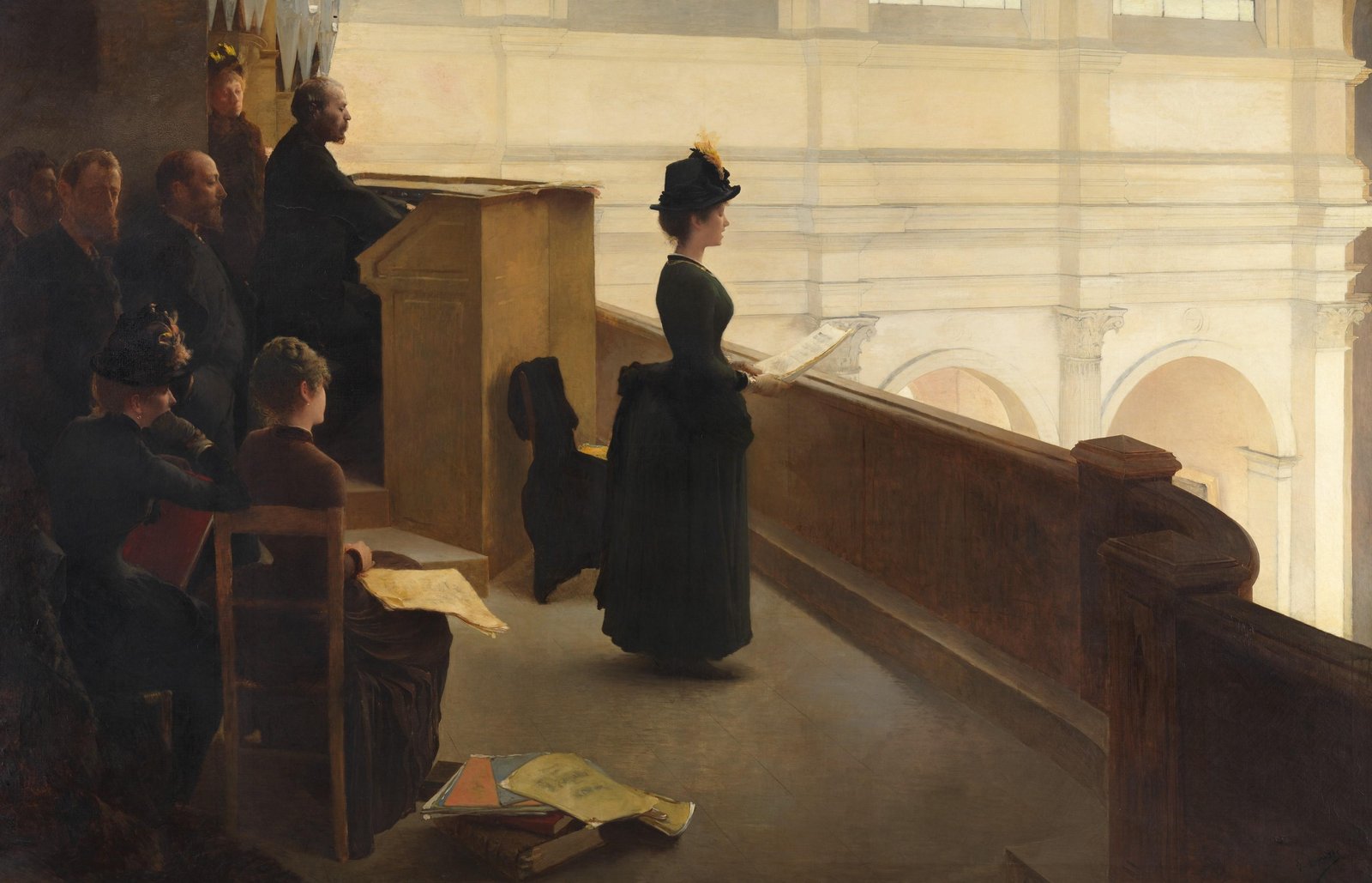 Elegant Choir Scene Vintage Wall Art Wall Art