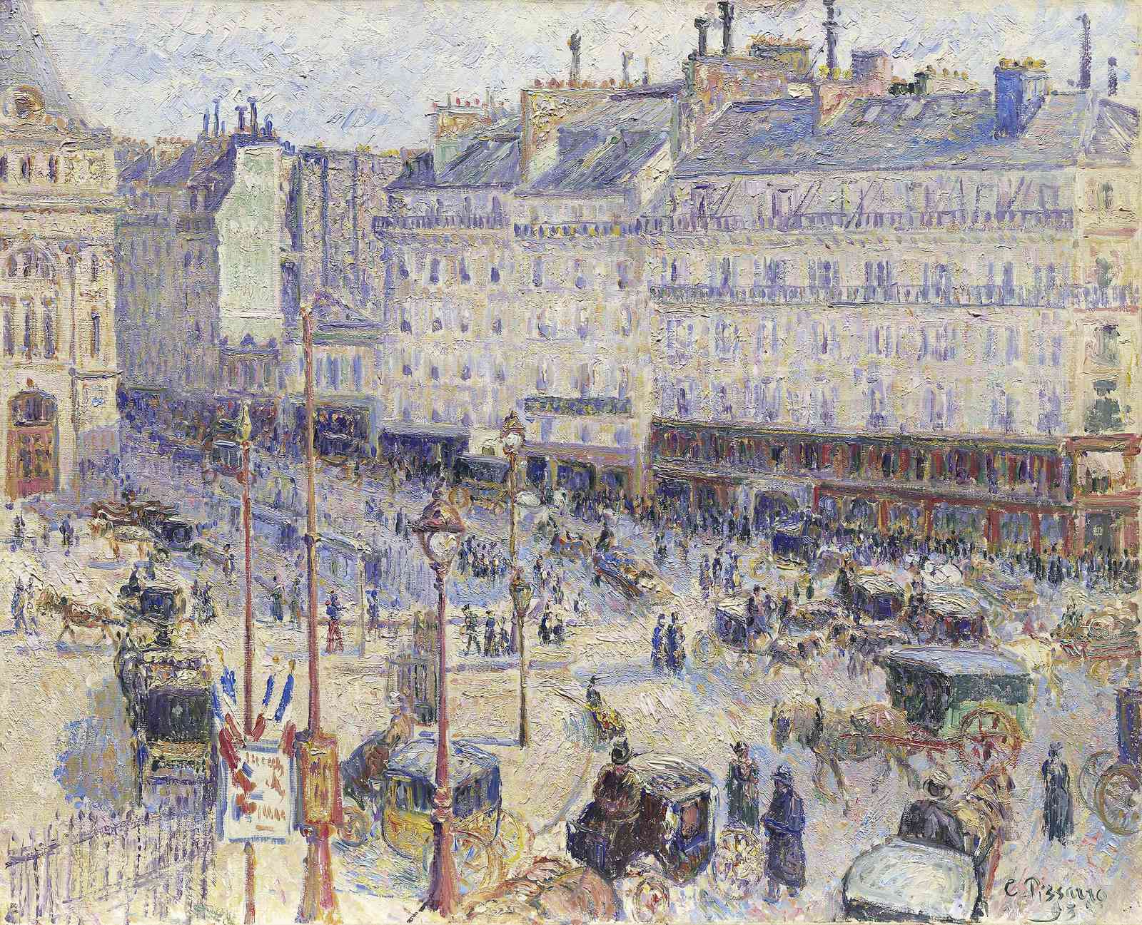 Parisian Boulevard Impressionist Wall Art