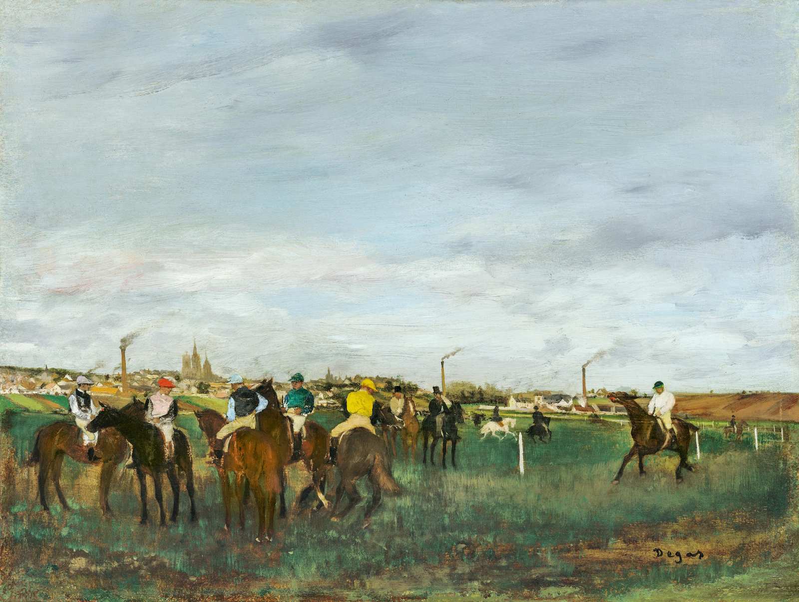 Degas Racehorses & Cityscape Wall Art