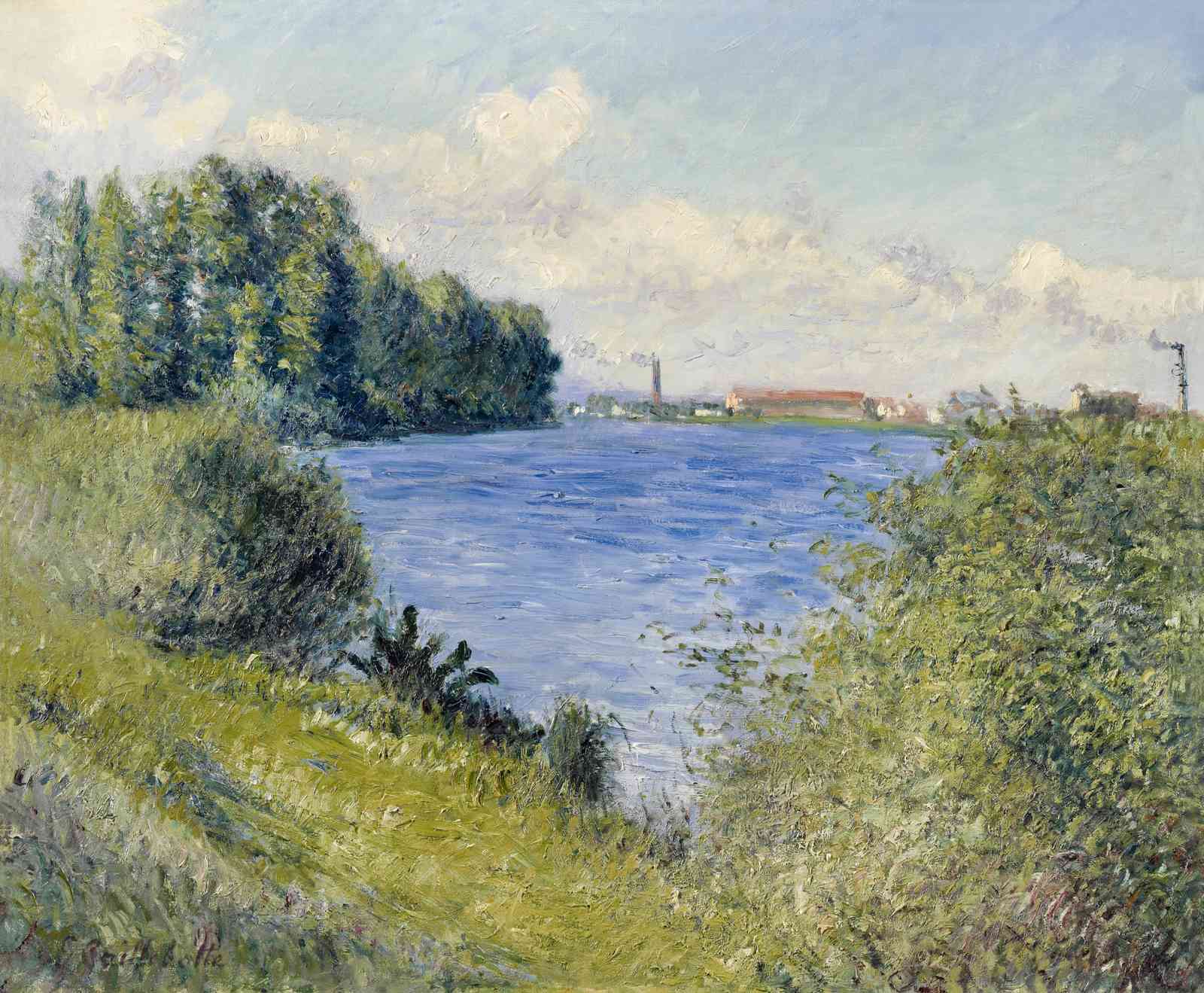 Impressionist River Landscape Wall Art