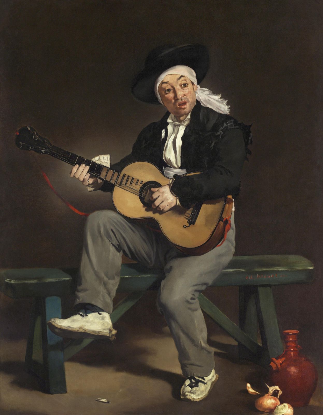 Spanish Guitarist Man Wall Art - Vintage Wall Art