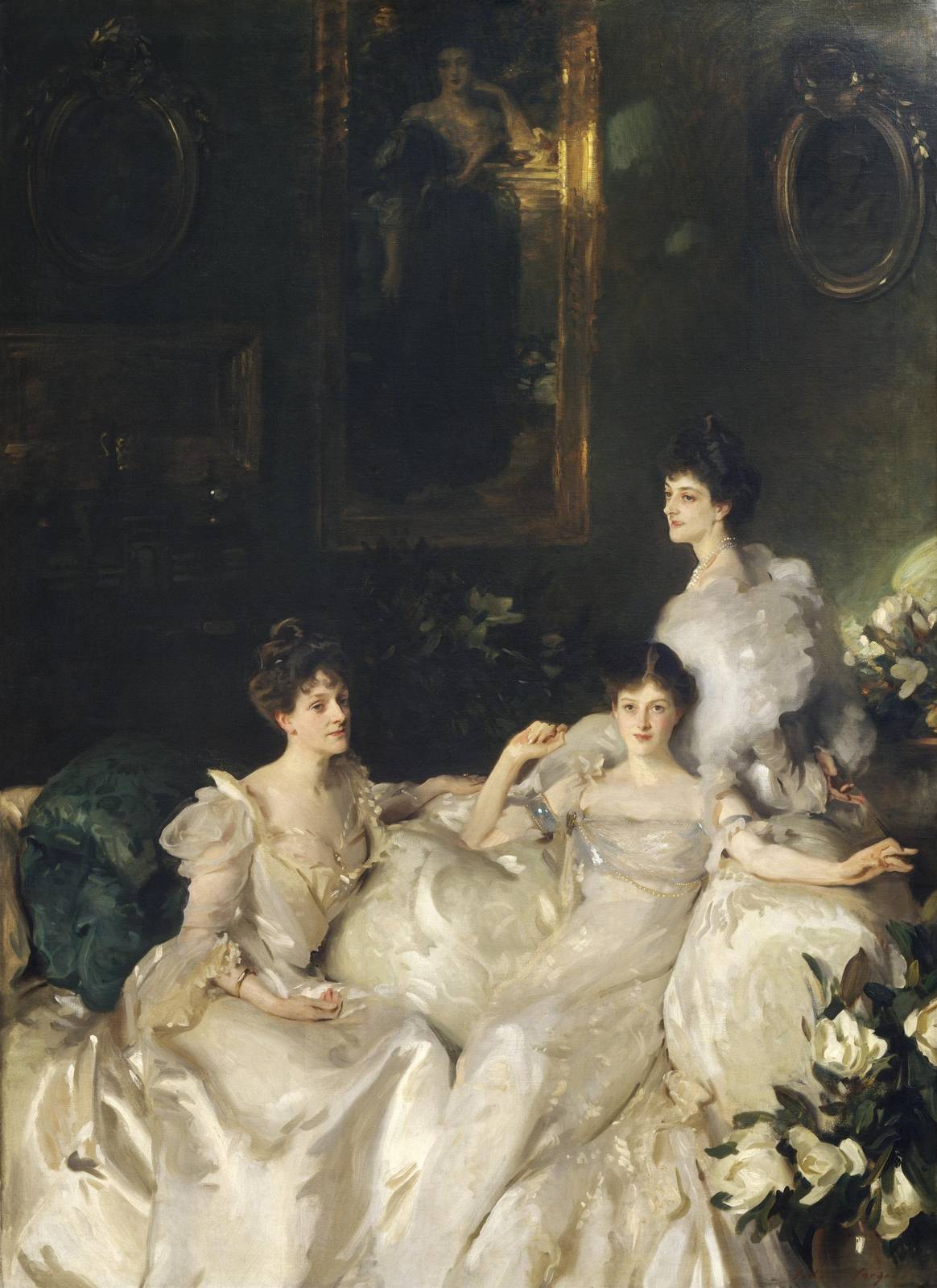 Elegant Society Ladies Portrait Wall Art