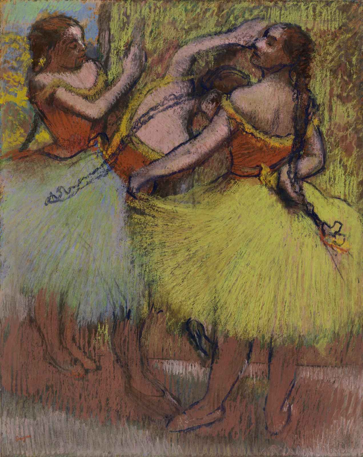 Degas Dancers in Yellow Tutus Wall Art