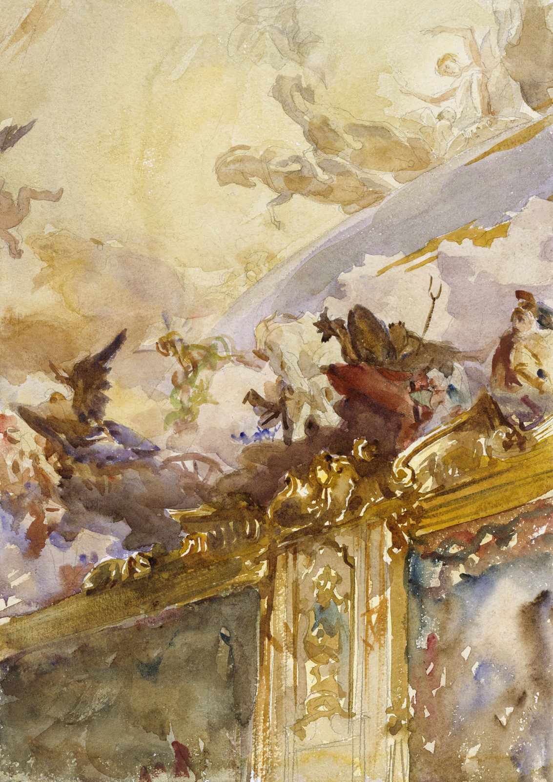 Classical Cherub & Gold Ornate Wall Art