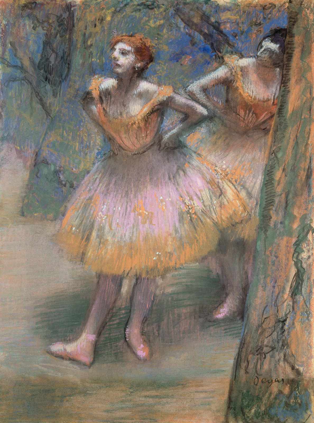 Dancers Resting Impressionist Ballet Wall Art