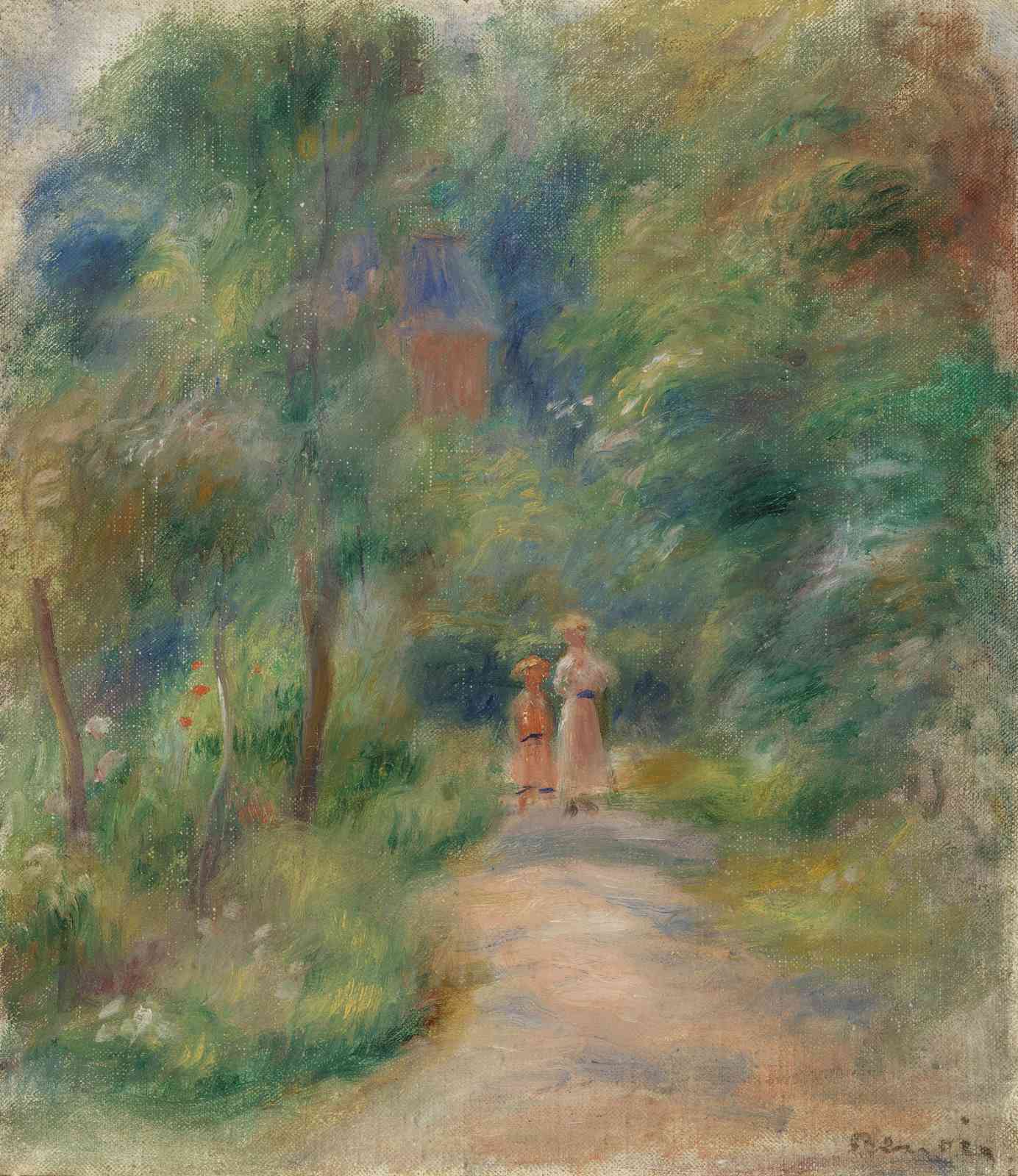 Impressionist Path Walk Wall Art - Serene Garden Art