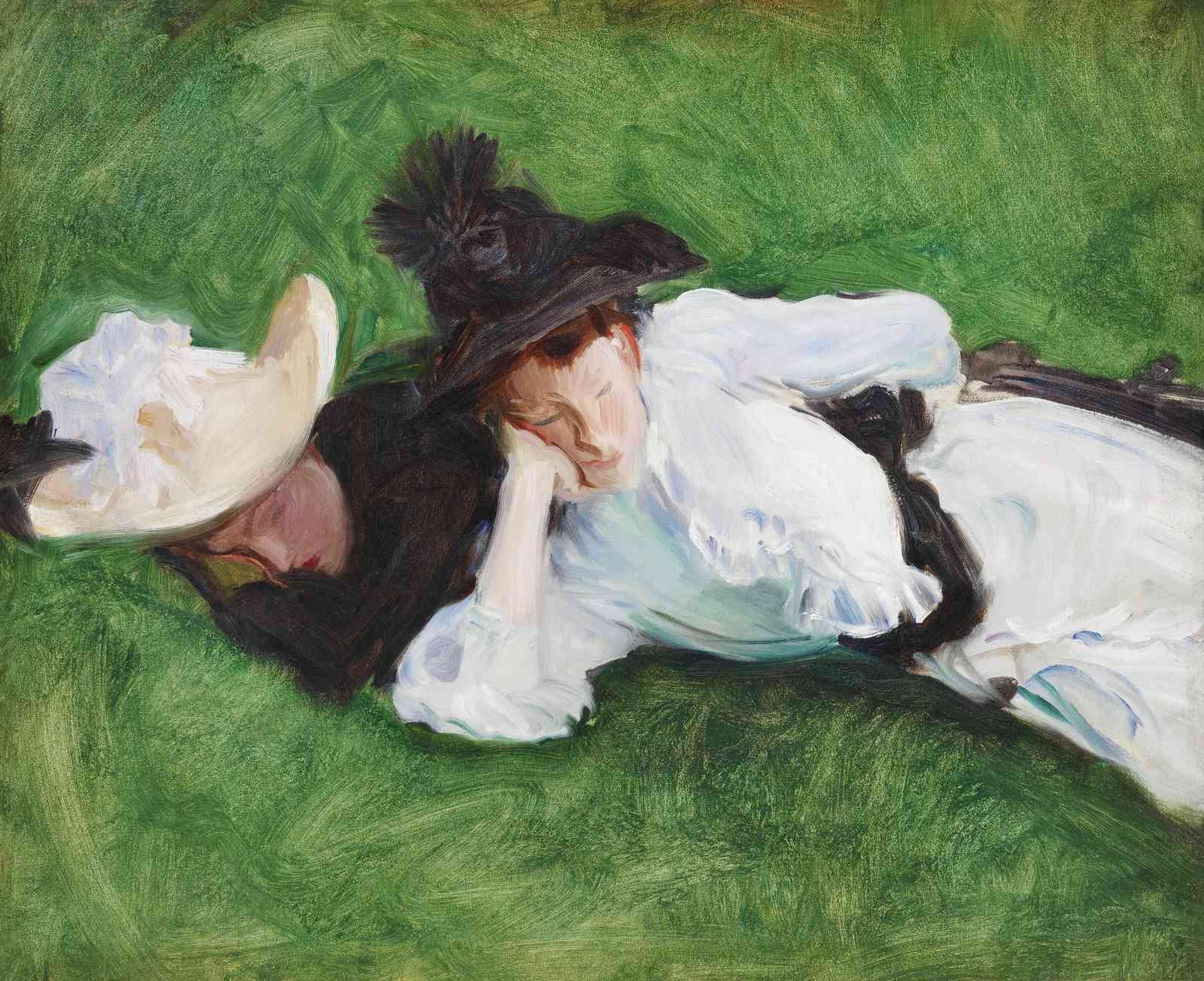 Relaxing Ladies in Nature Oil Painting Wall Art
