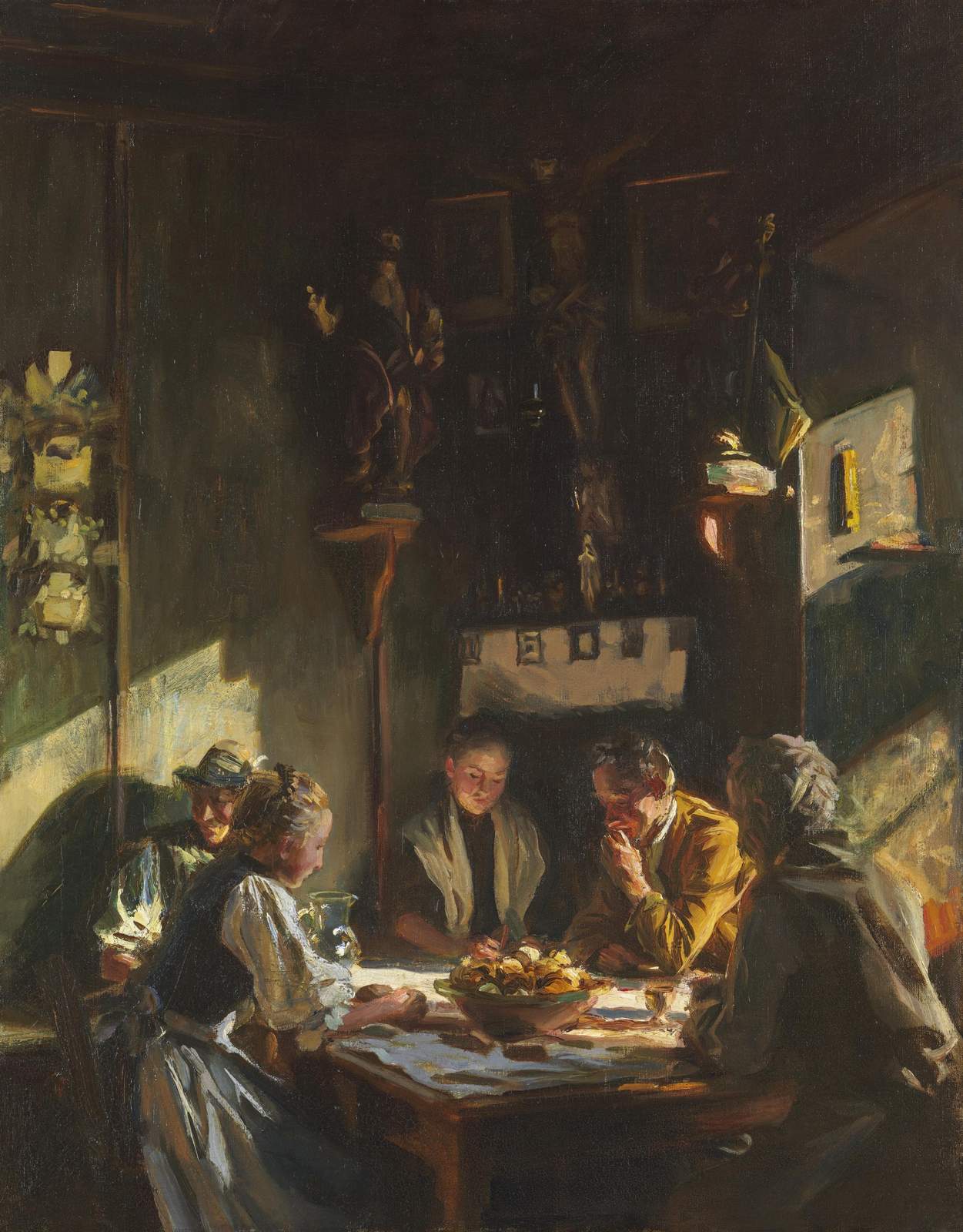 Cozy Gathering Old Masters Style Wall Art