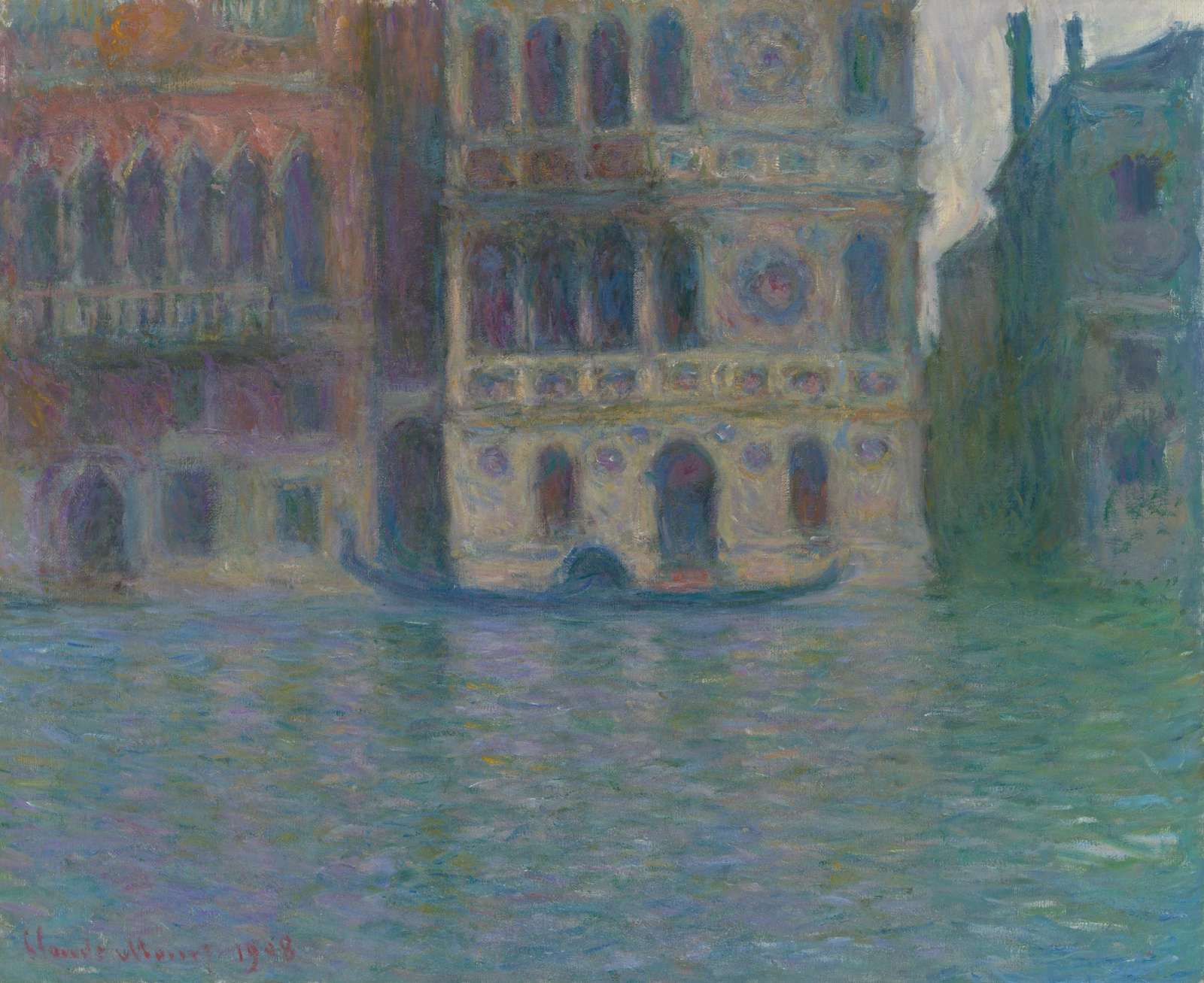 Venetian Serenity Monet Style Gondola Wall Art