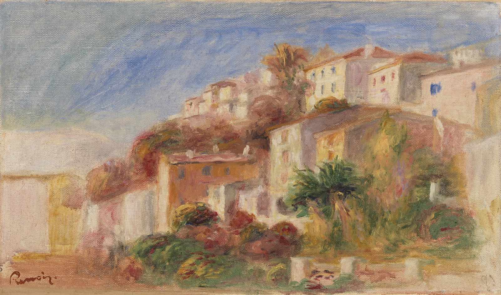 Sun-Drenched Mediterranean Village Wall Art