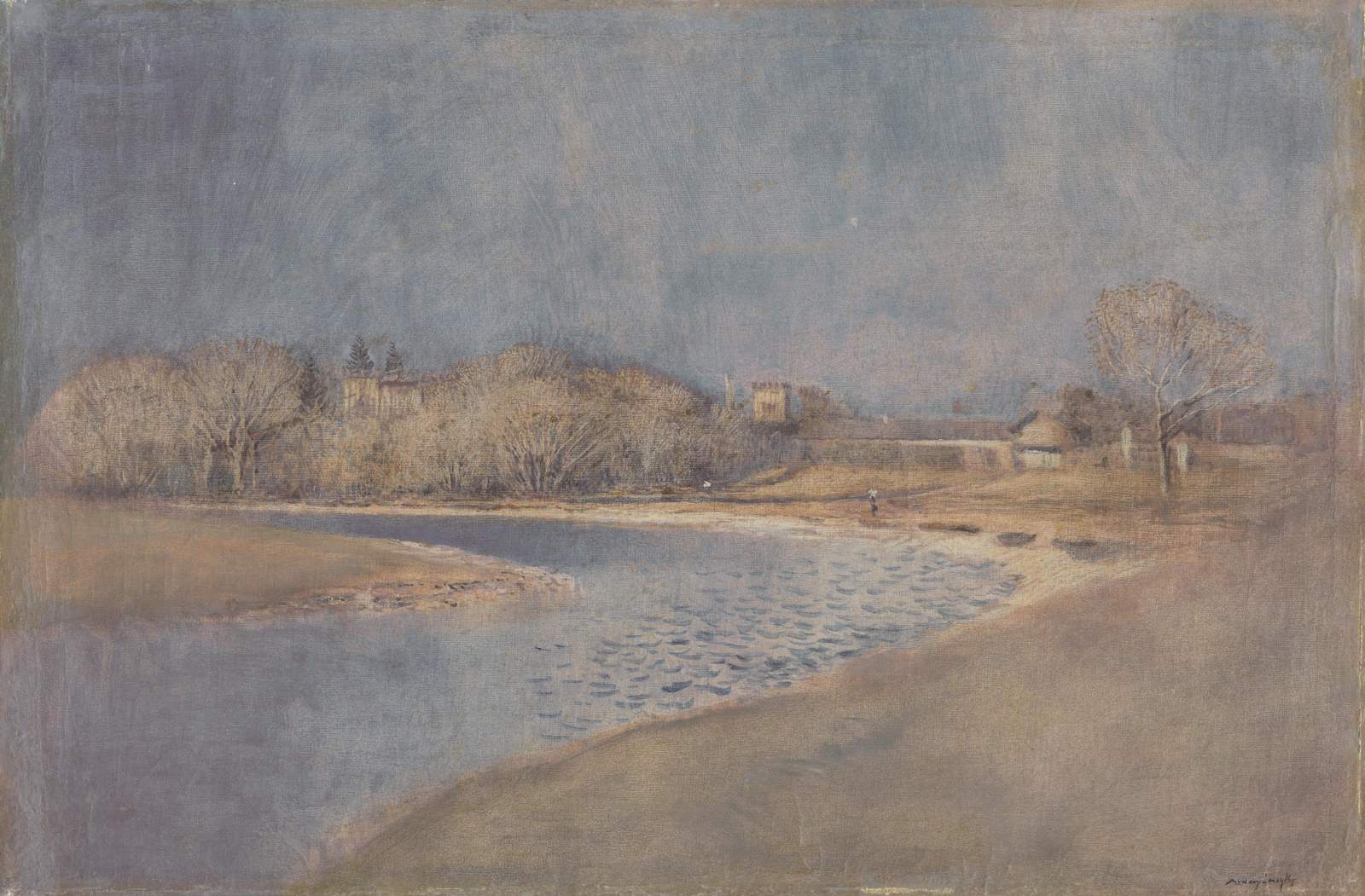 Serene Landscape River Scene Wall Art