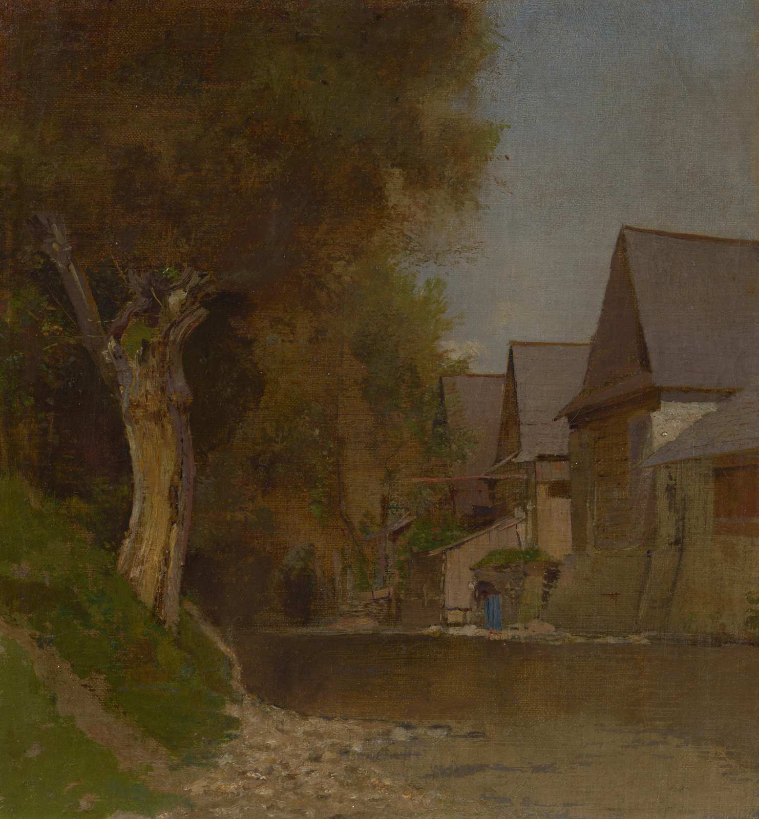 Rustic Village Serenity Landscape Wall Art