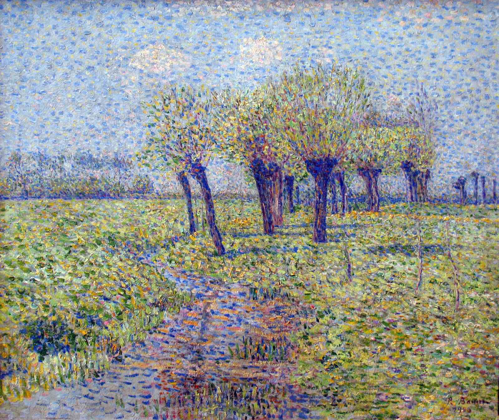 Serene Landscape Trees Wall Art - Impressionist Art