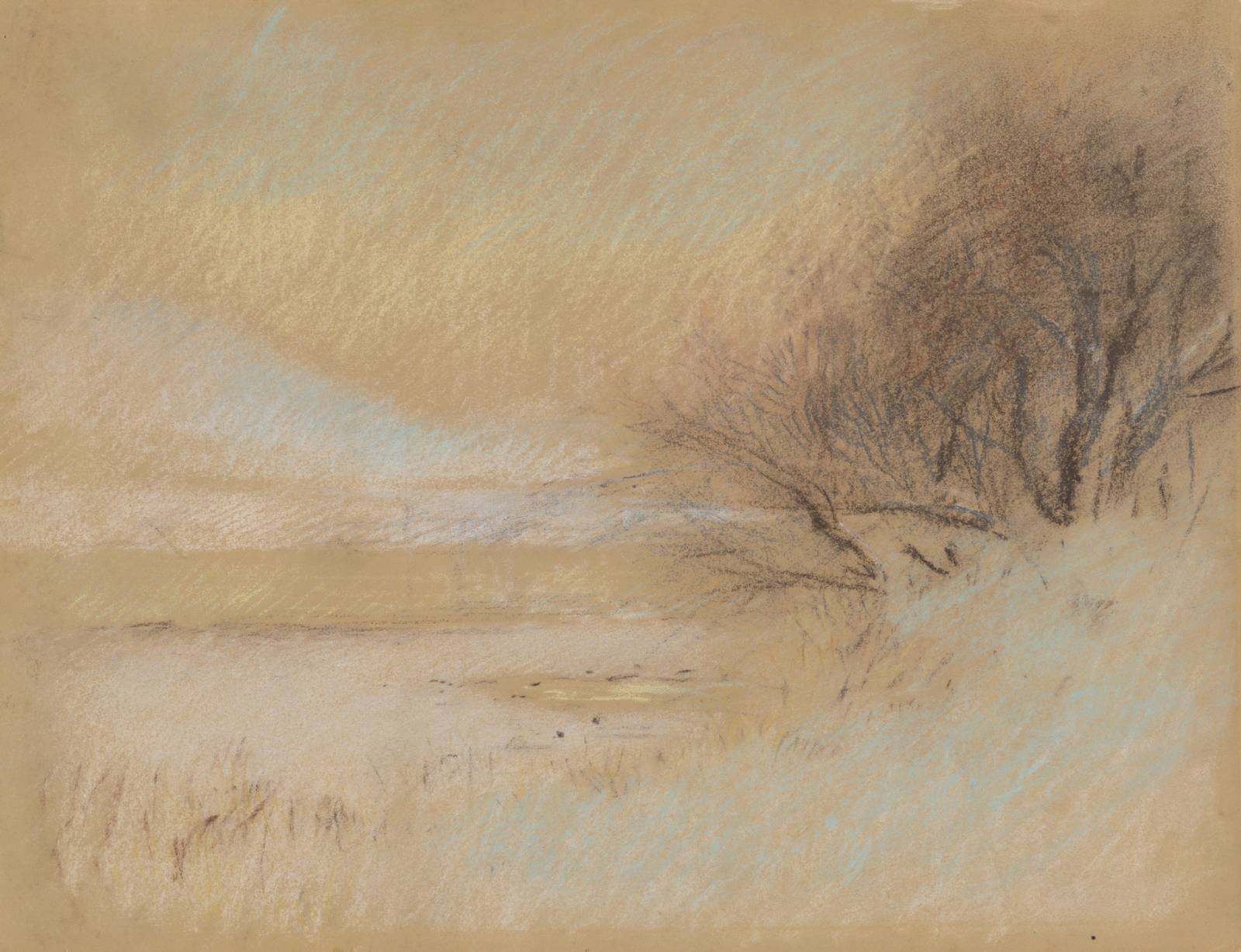 Serene Landscape Pastel Wall Art