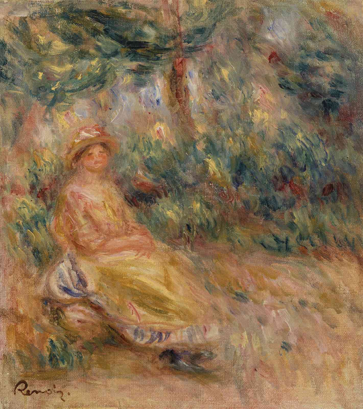 Renoir Impressionist Lady Garden Wall Art