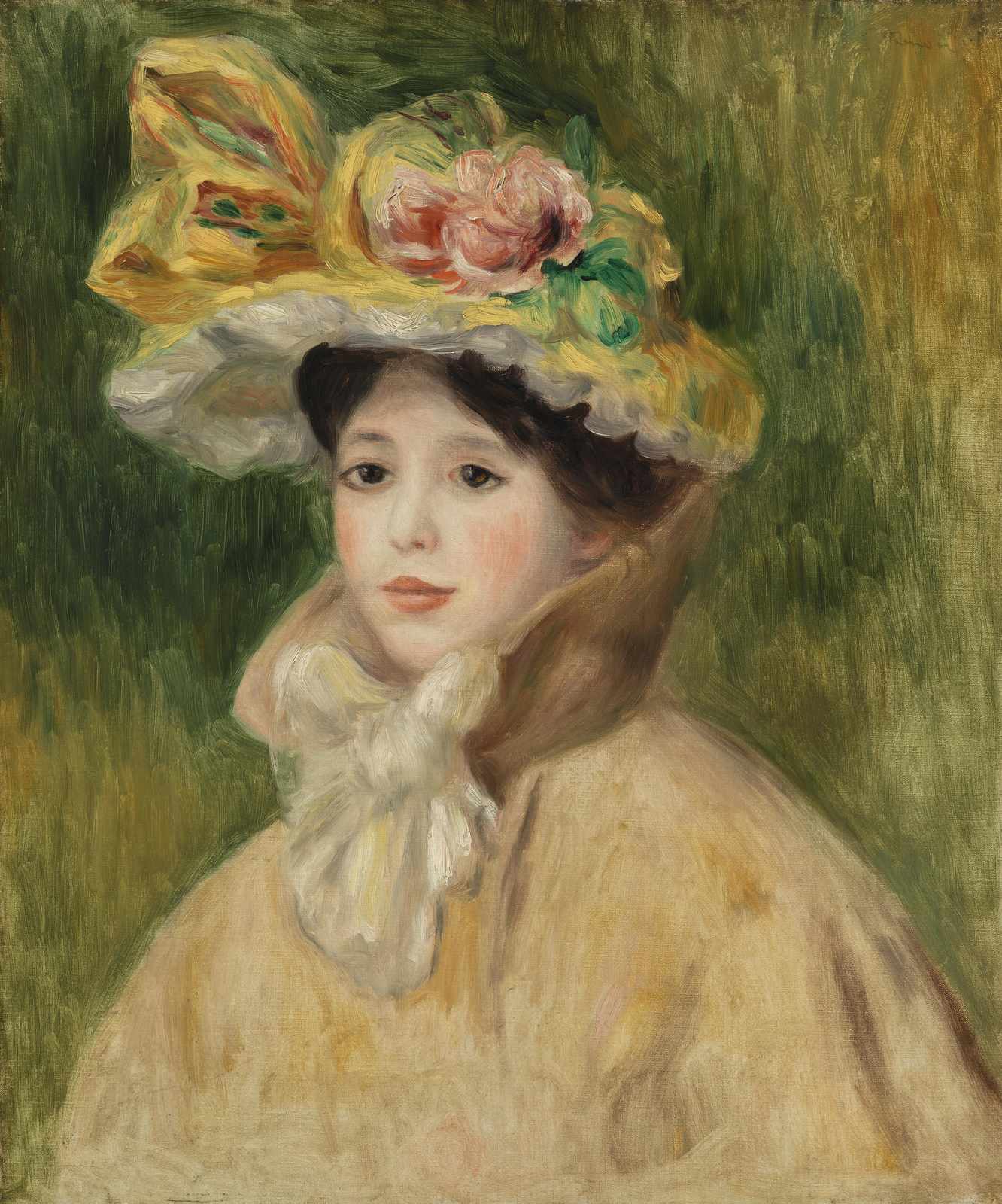 Impressionist Lady with Yellow Hat Wall Art