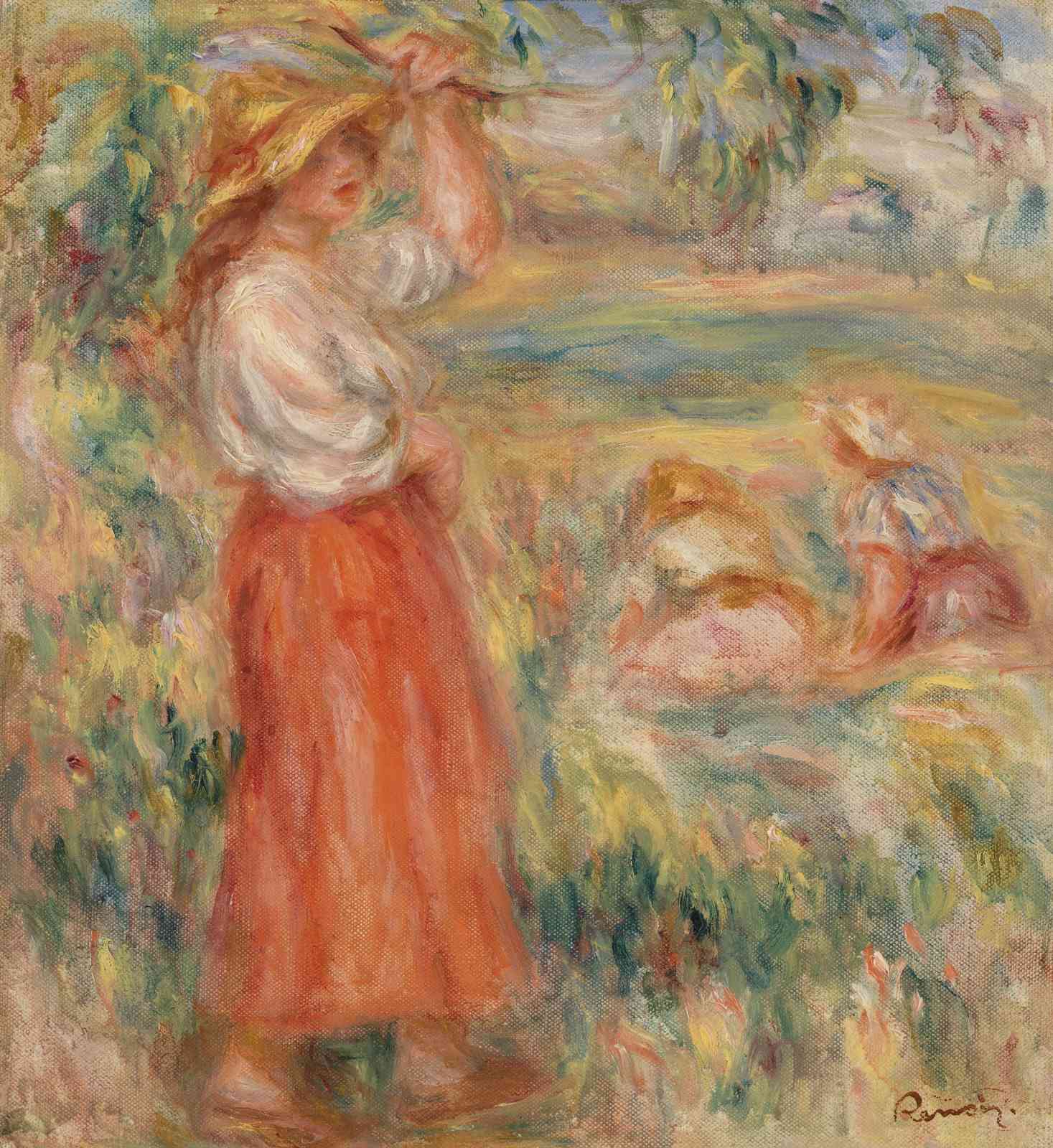 Impressionist Garden Scene Wall Art