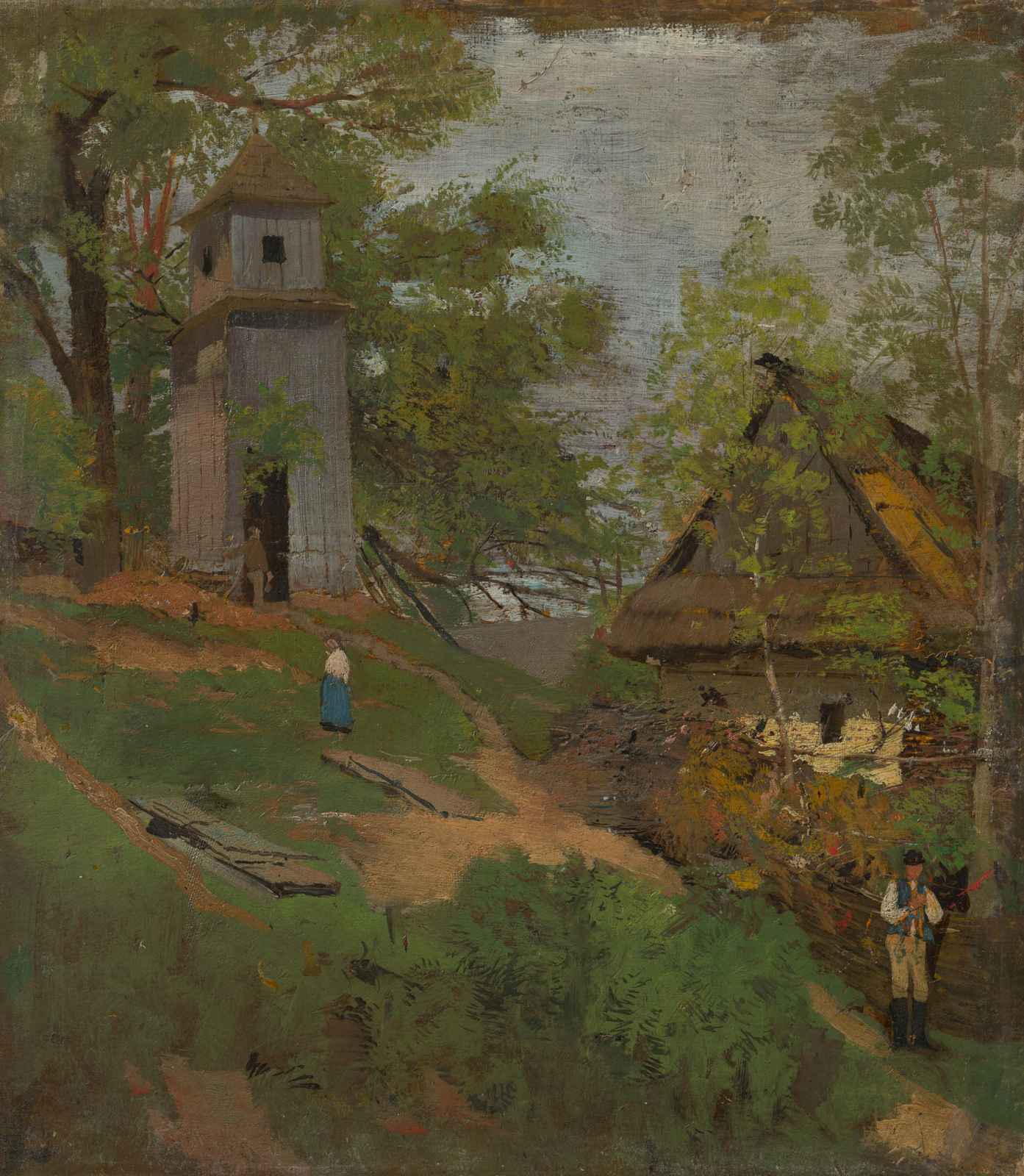 Rural Village Scene Wall Art Wall Art