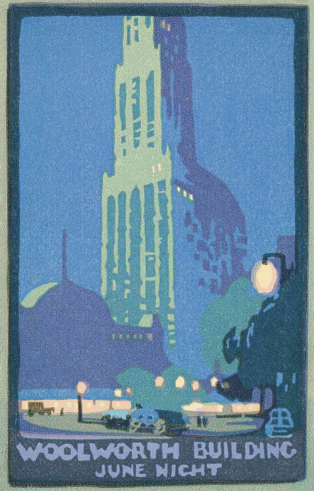 Woolworth Building Night Art Wall Art