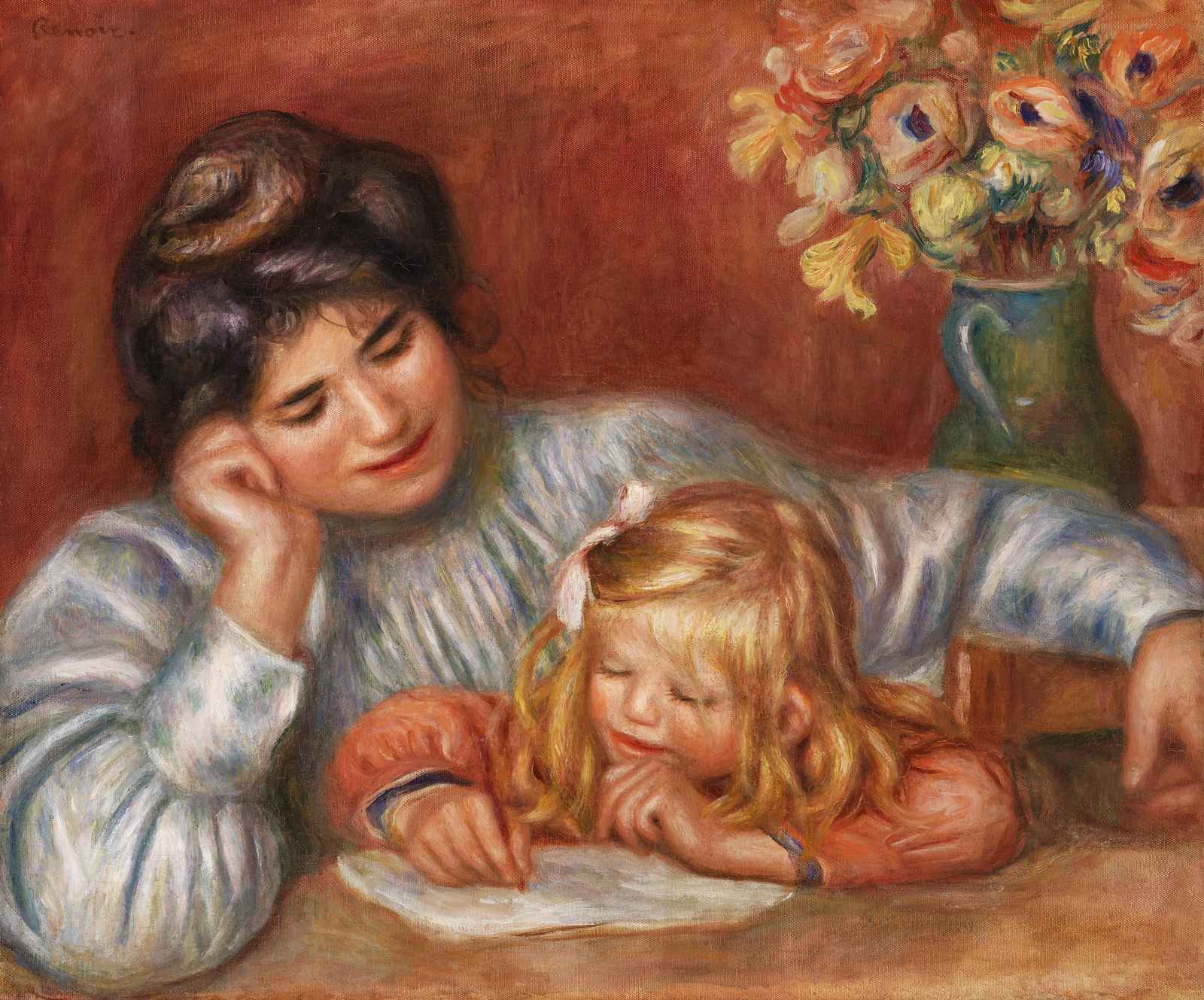 Renoir Mother and Child Art Wall Art