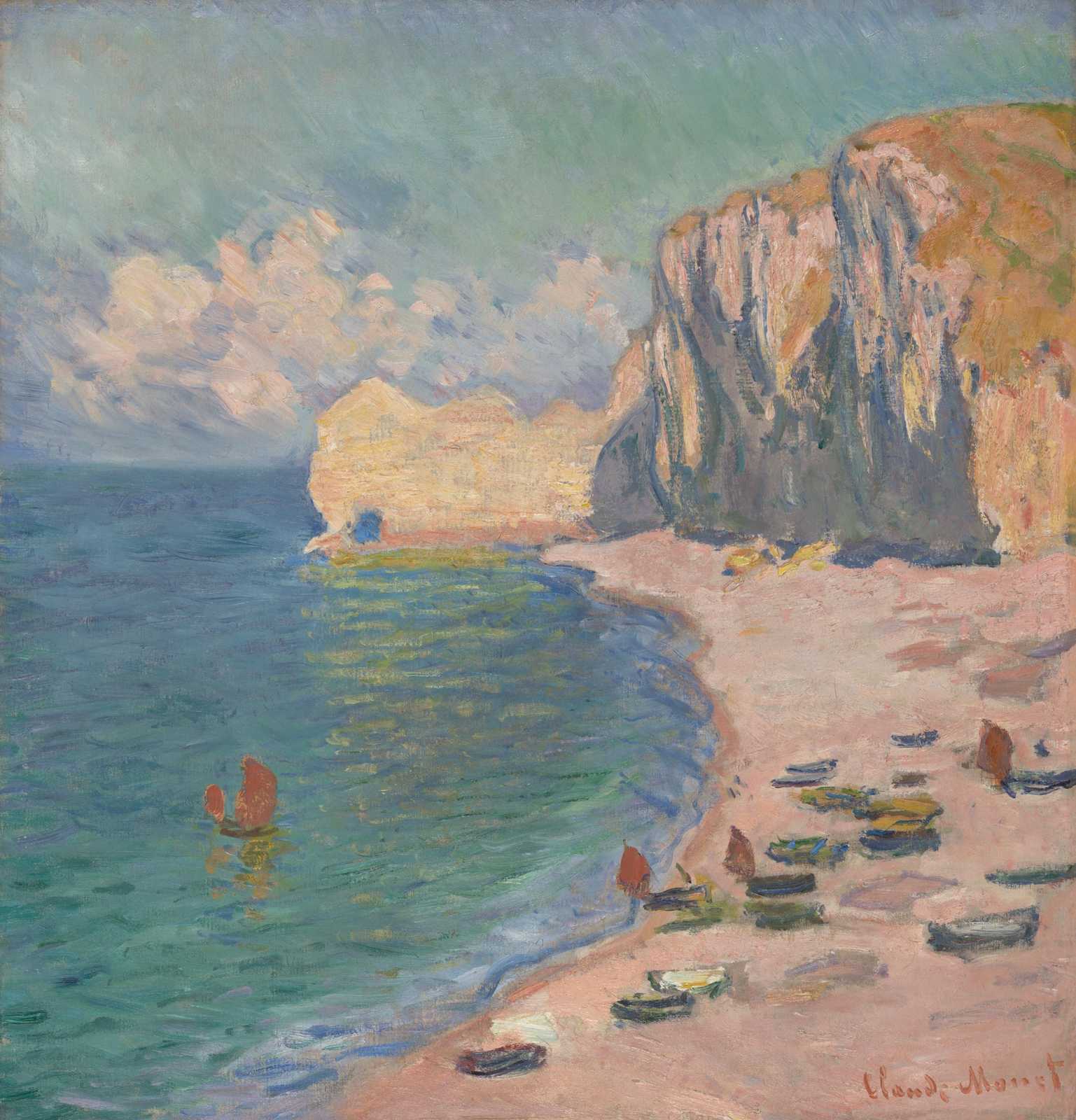 Monet's Etretat Coastline Impressionist Wall Art