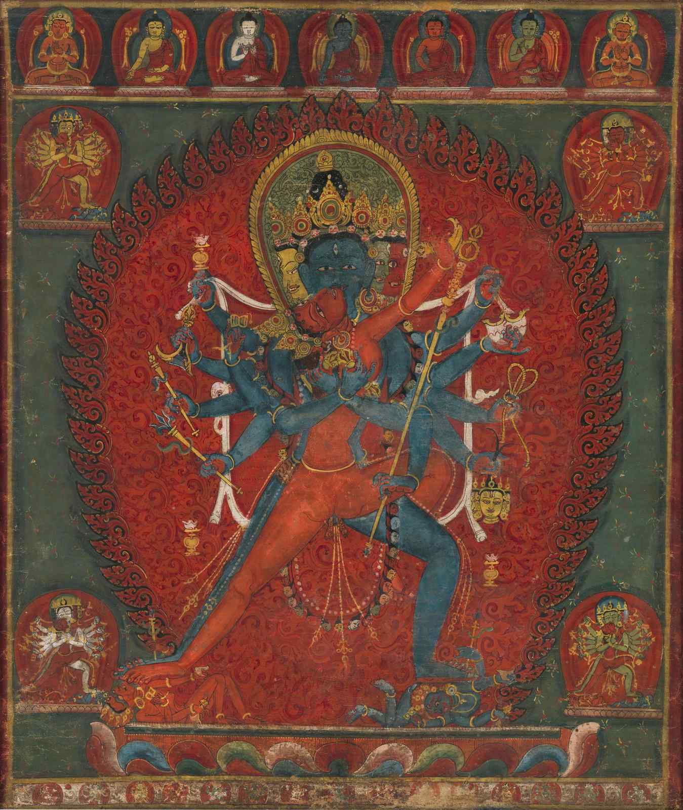 Tibetan Vajrakilaya Thangka Wall Art