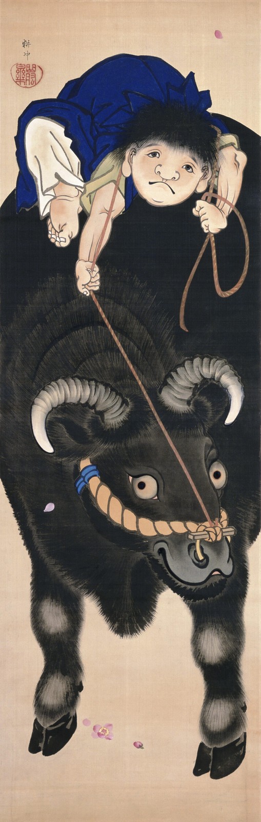 Boy & Bull Japanese Art Wall Art