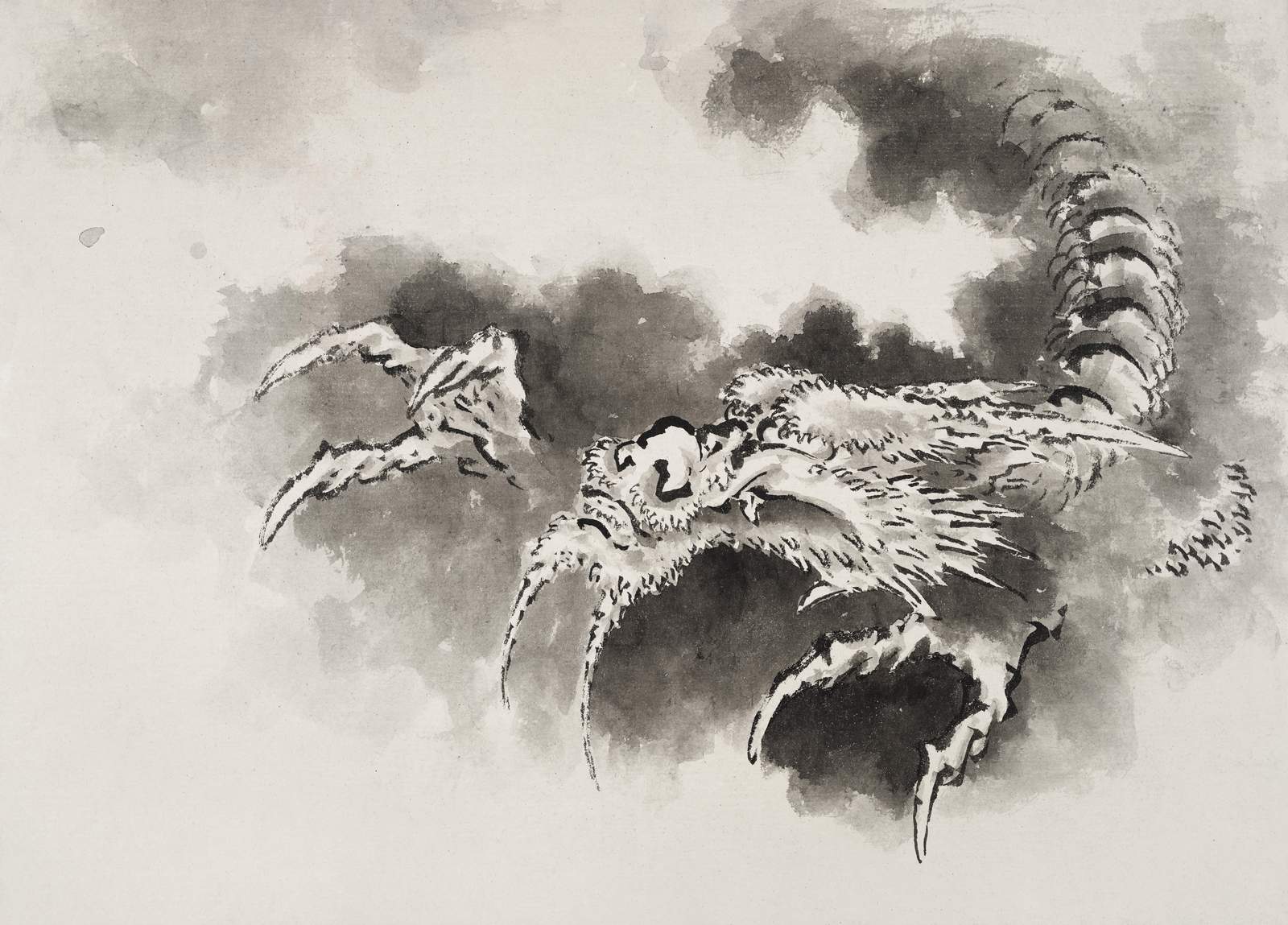 Majestic Dragon Ink Wash Wall Art