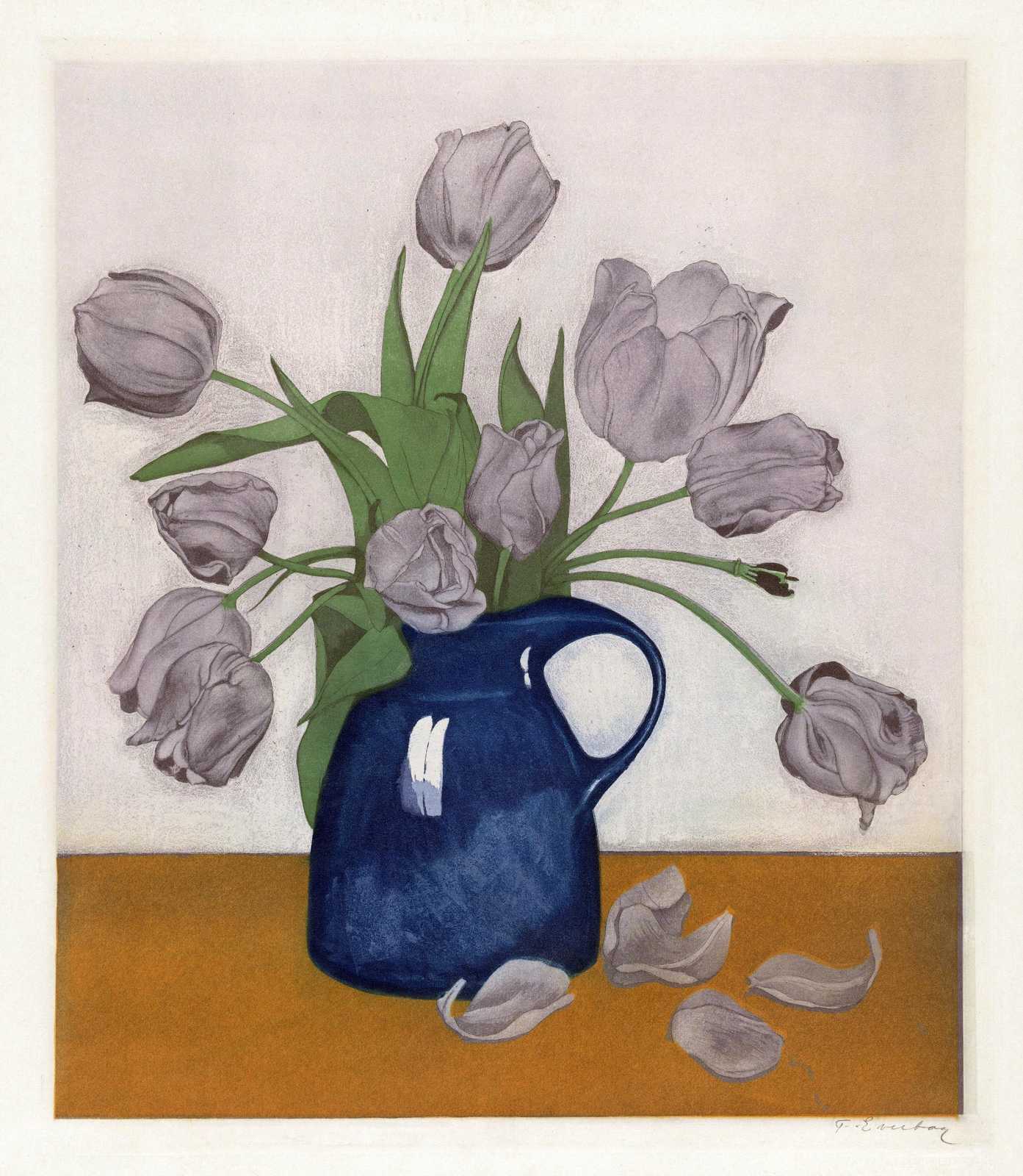 Serene Lavender Tulips Still Life Wall Art