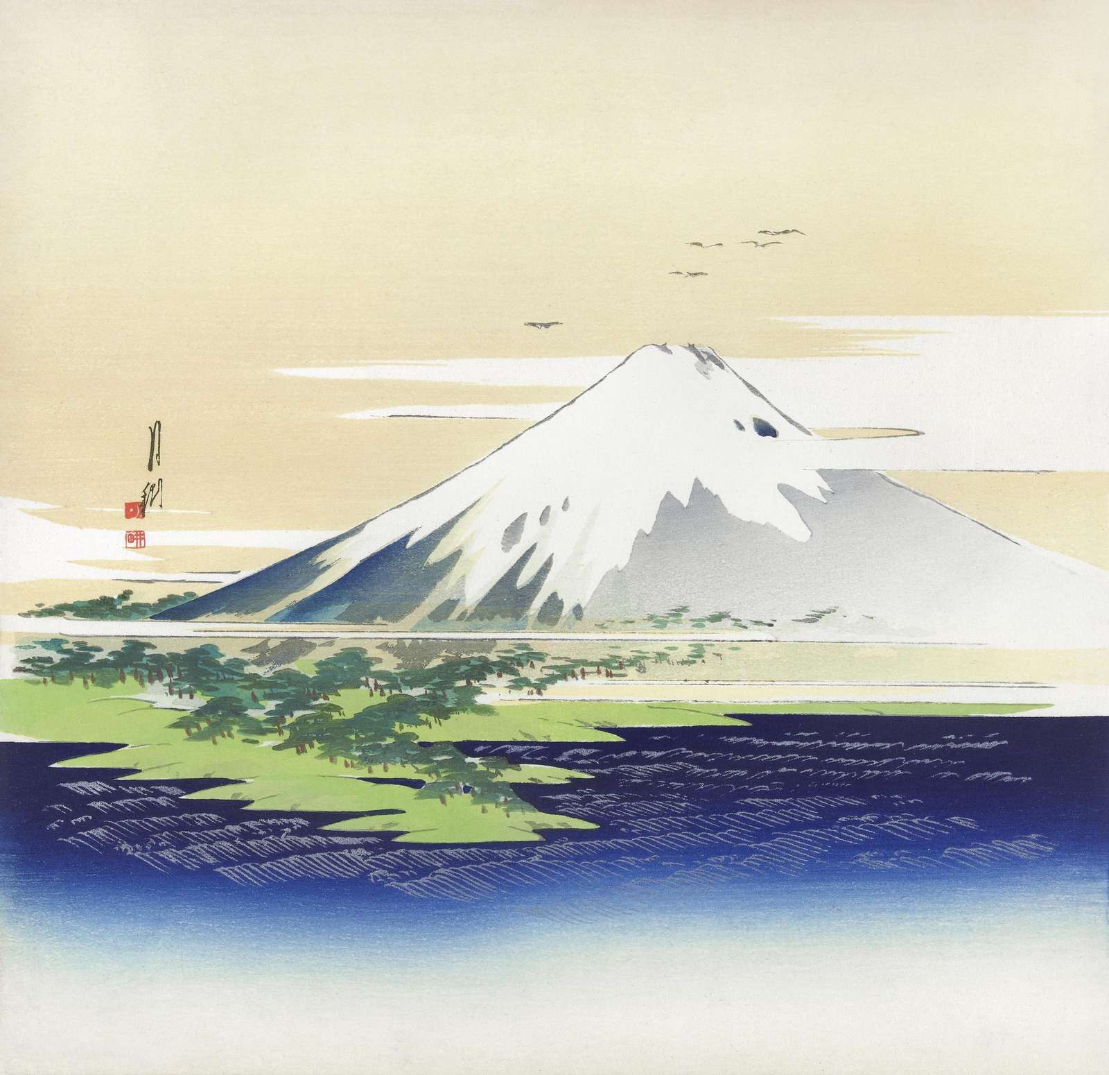 Serene Mount Fuji Landscape Wall Art