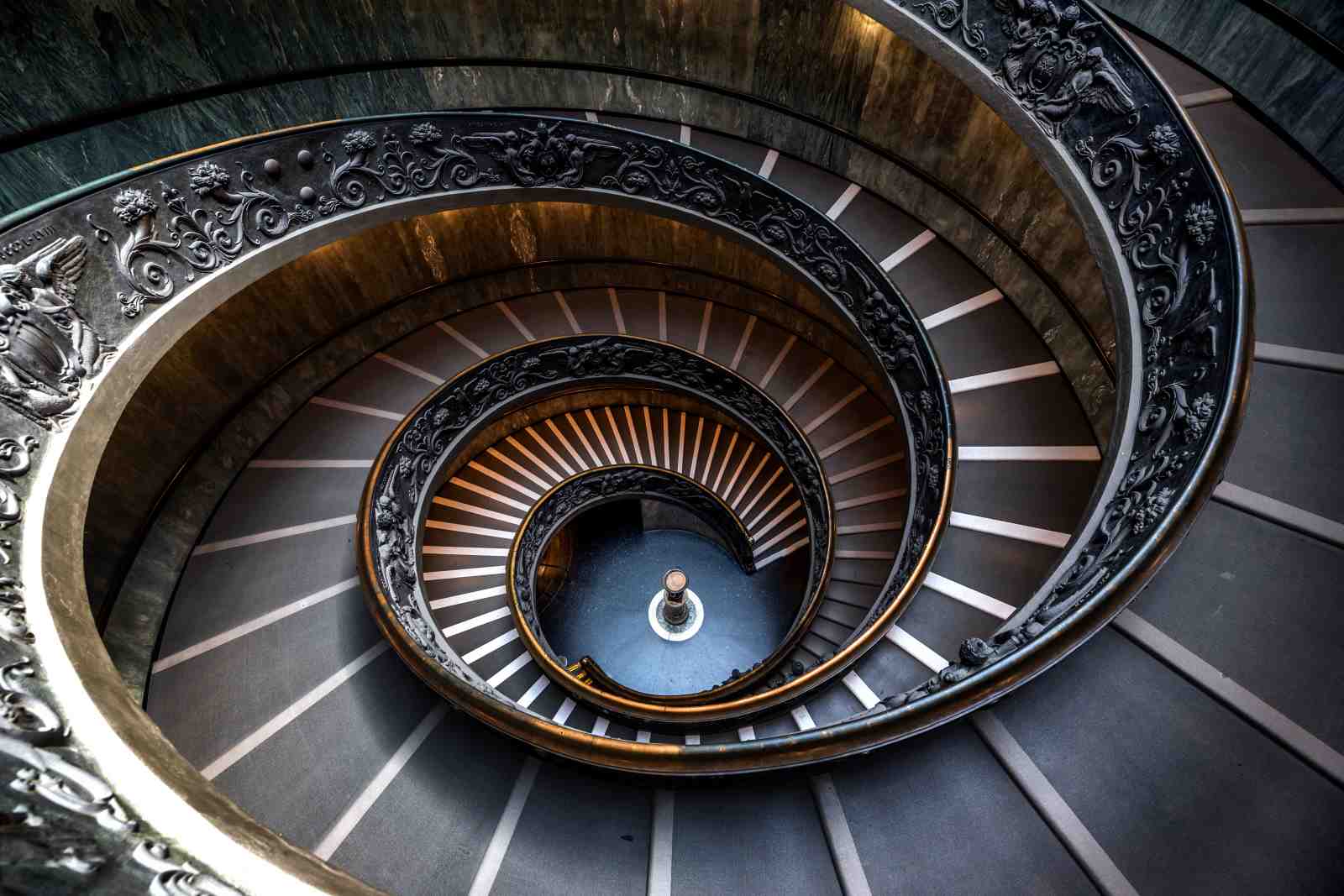 Ornate Spiral Staircase Architecture Wall Art