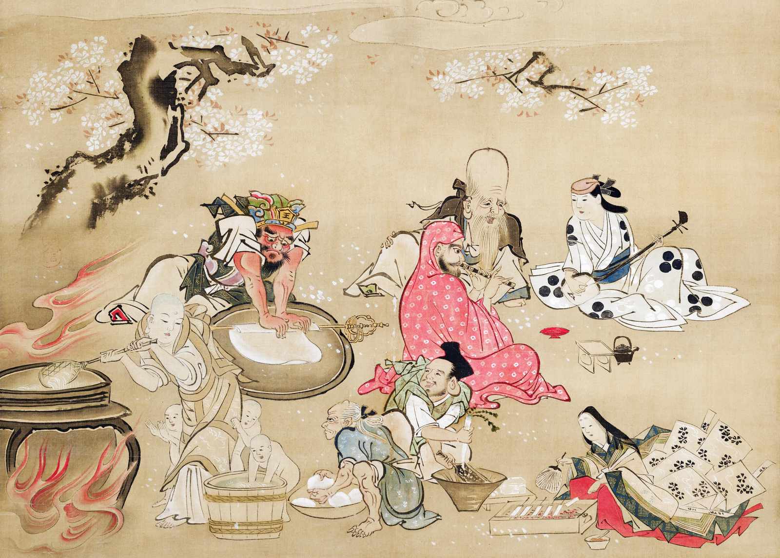 Antique Japanese Scene Wall Art