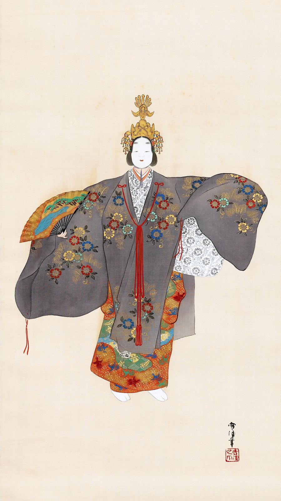 Elegant Geisha Kimono Art Wall Art