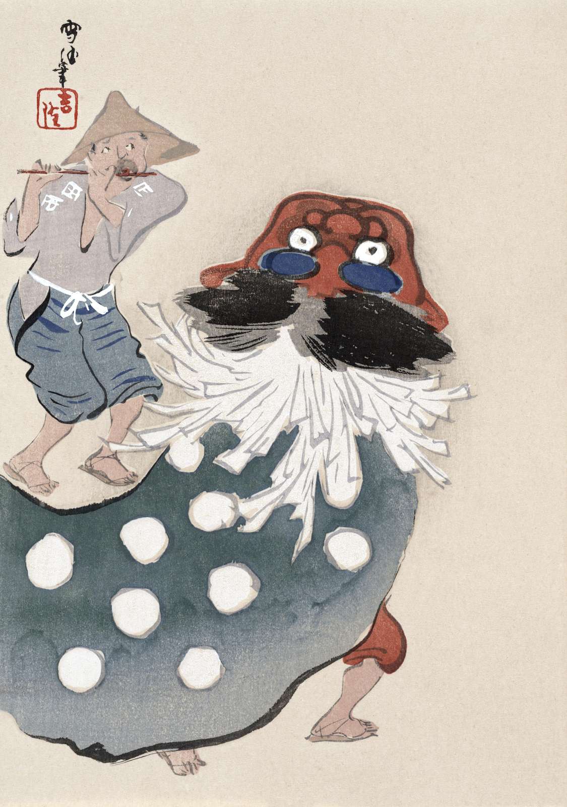 Japanese Festival Lion Dance Wall Art