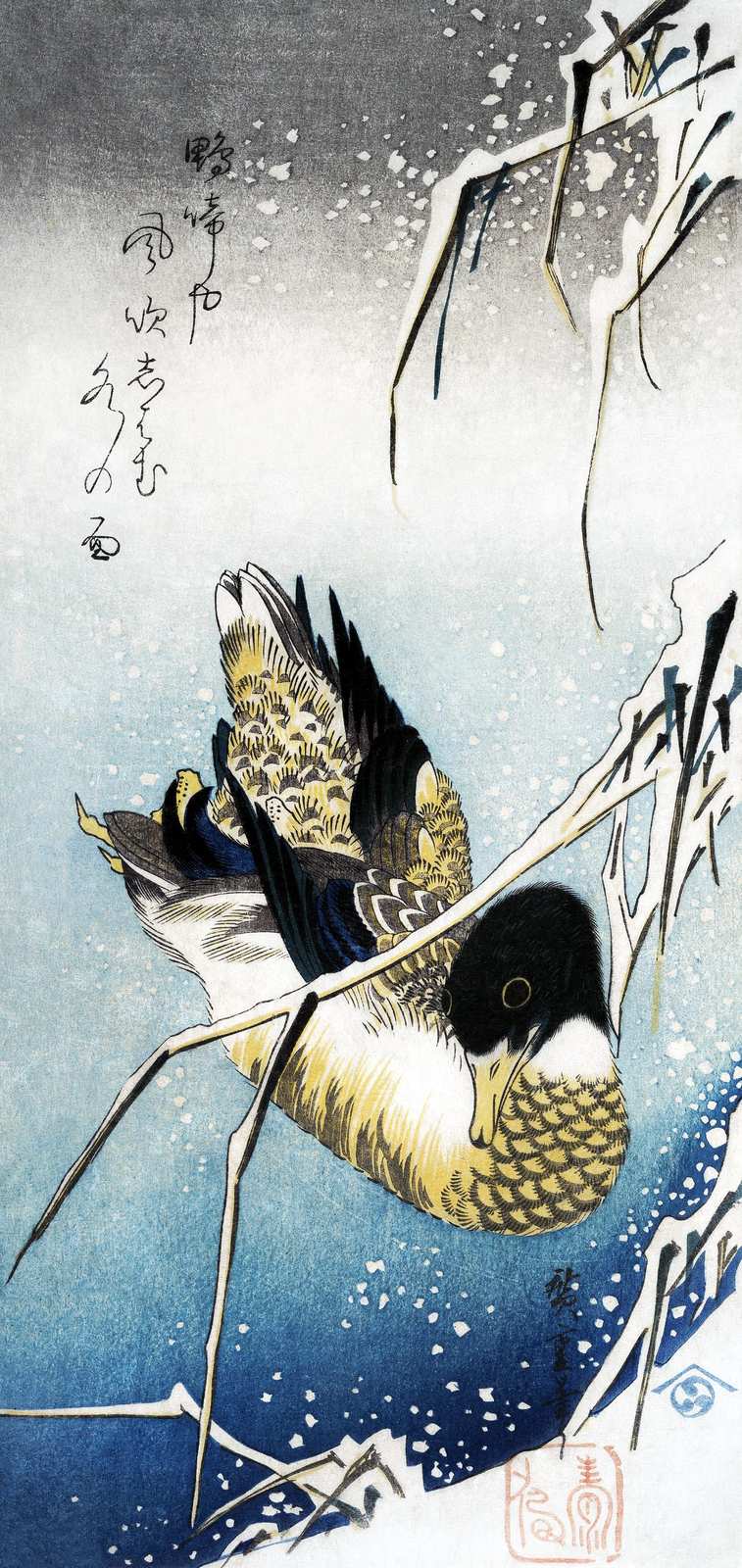 Serene Winter Duck Serenity Wall Art