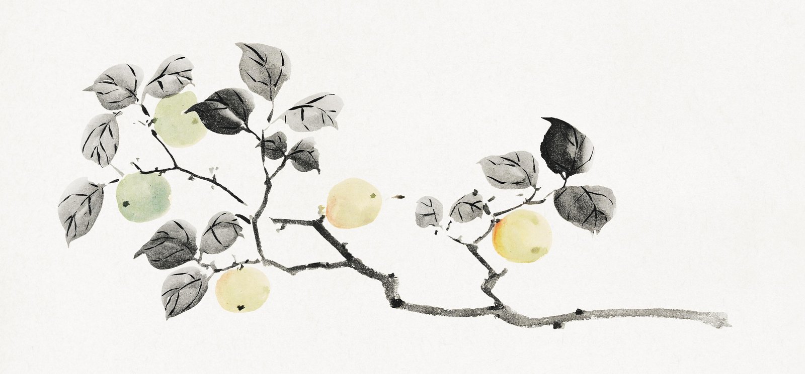 Serene Blossom & Fruit Branch Wall Art