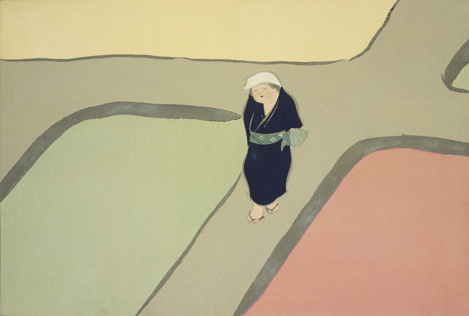 Serene Stroll Japanese Art Wall Art